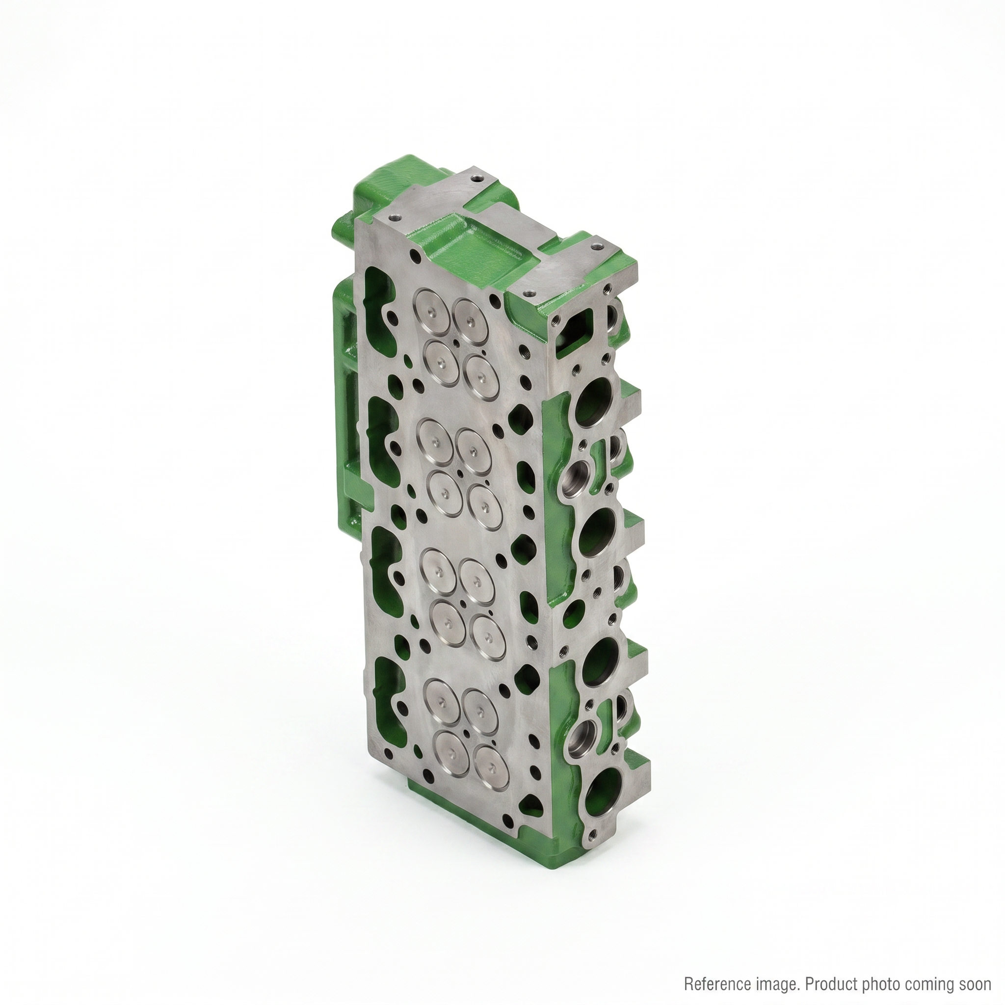 John Deere 200320 Cylinder Head three-quarter angle product photo | stocked in BC, ships Canada-wide
