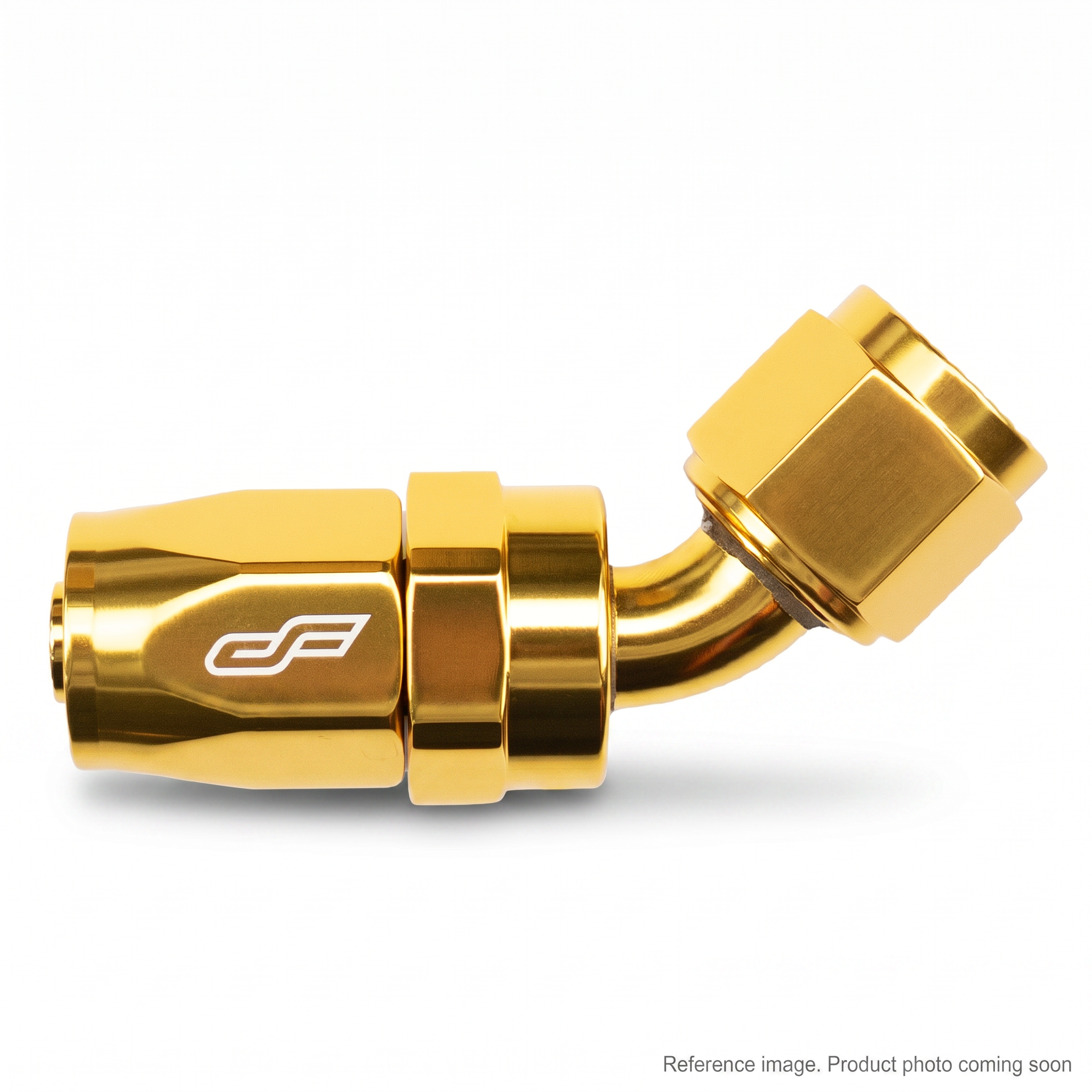 Aftermarket 20442-45-16RW 45 Degree Metric Female Hose Fitting three-quarter angle product photo | stocked in BC, ships Canada-wide