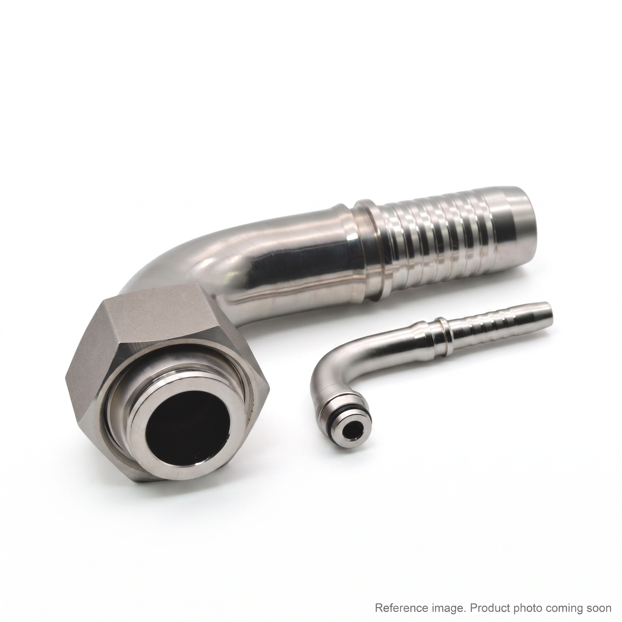 Aftermarket 20491-30-12RW 90 Degree Metric Female Hose Fitting front product photo | stocked in BC, ships Canada-wide