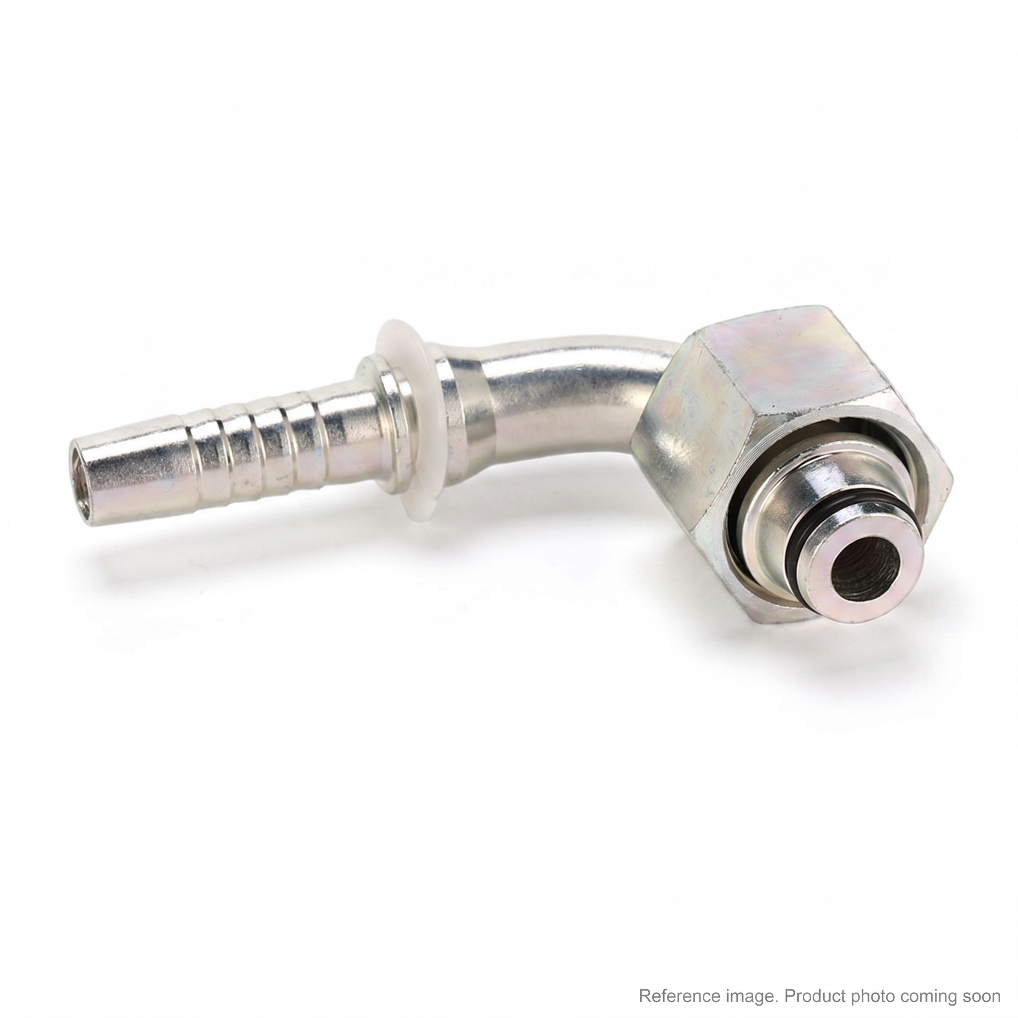 Aftermarket 20492-45-16RW 90 Degree Metric Female 24 Cone O-Ring Fitting three-quarter angle product photo | stocked in BC, ships Canada-wide