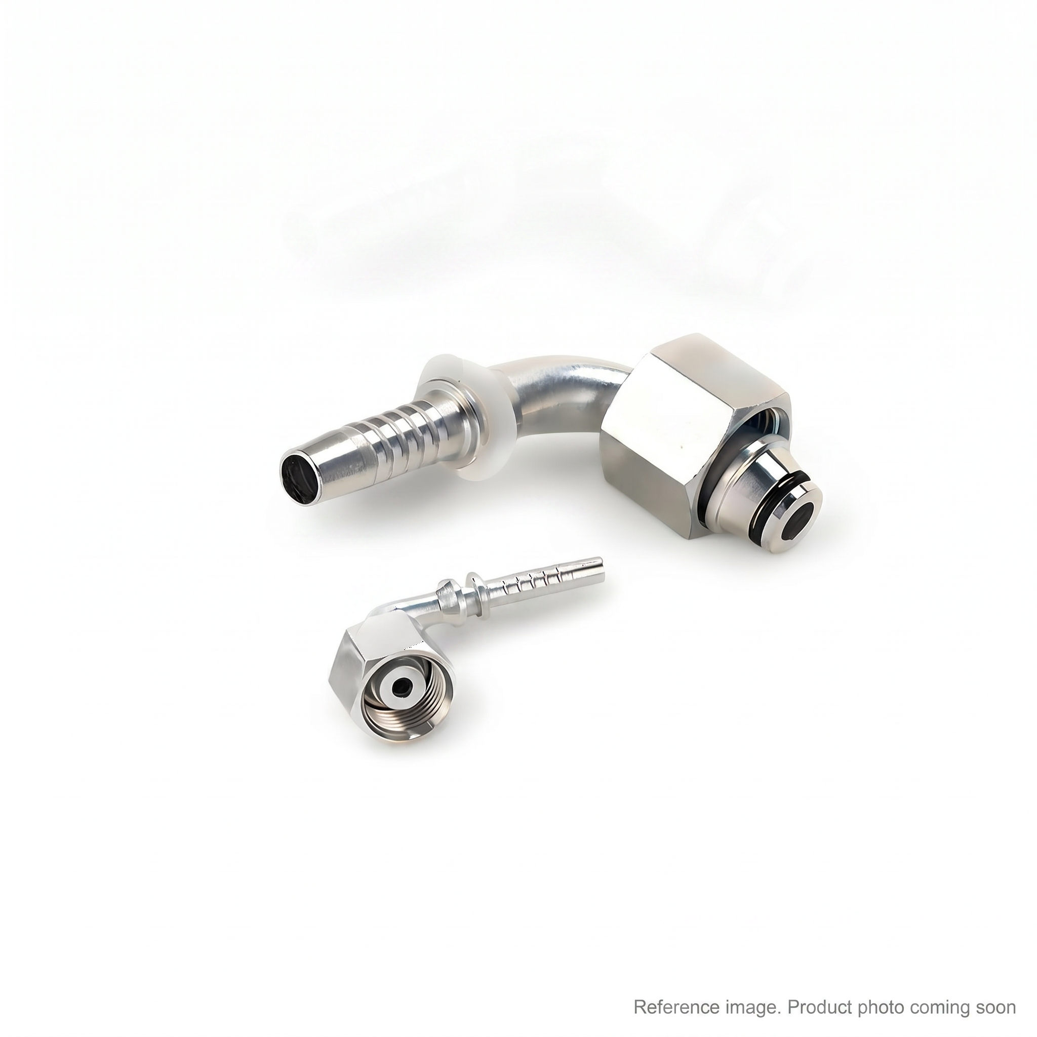 Aftermarket 20592-24-08RW 90 Degree Metric Female Hydraulic Adapter three-quarter angle product photo | stocked in BC, ships Canada-wide