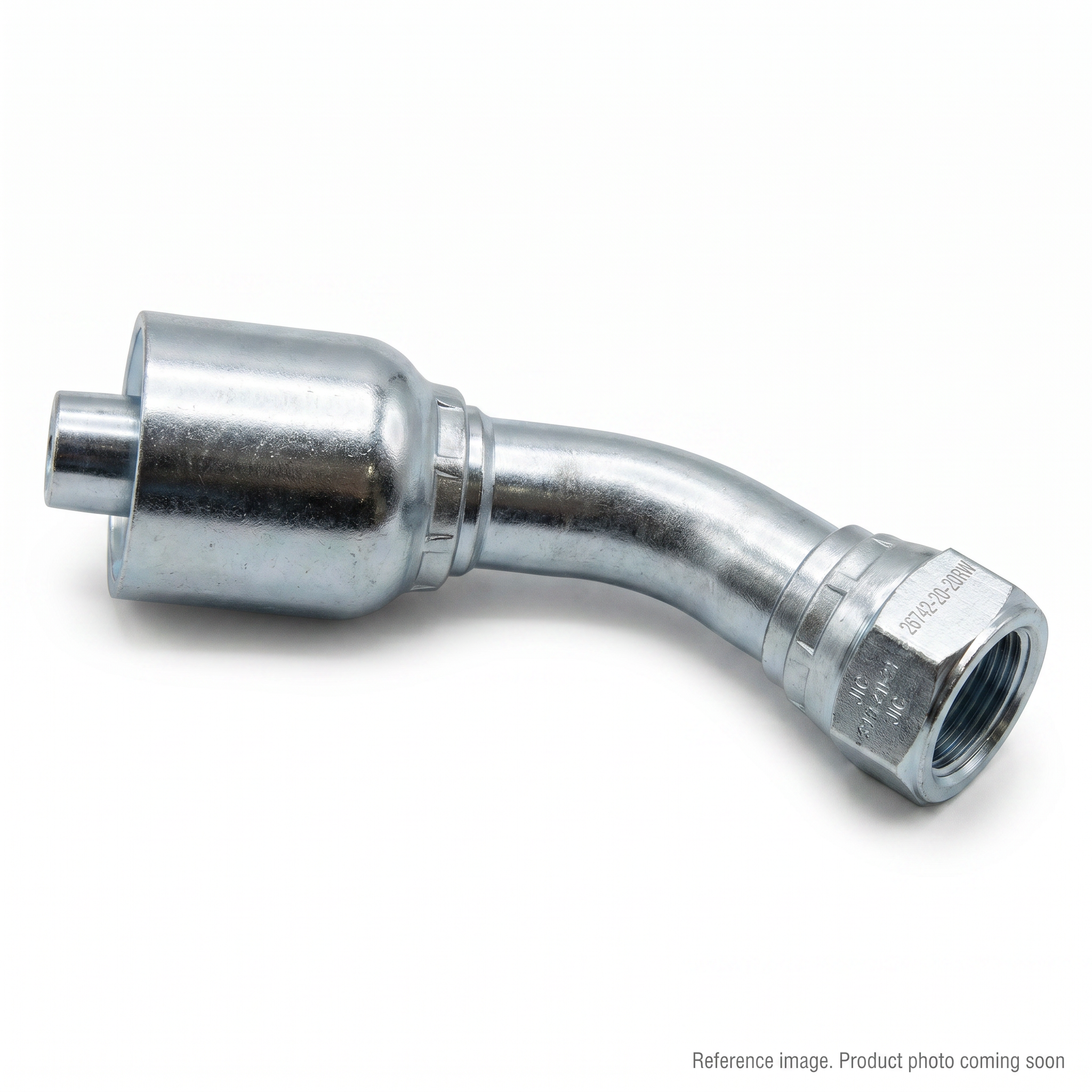 Aftermarket 26742-20-20RW JIC Female Swivel 45 Degree Elbow Fitting alternate angle product photo | stocked in BC, ships Canada-wide