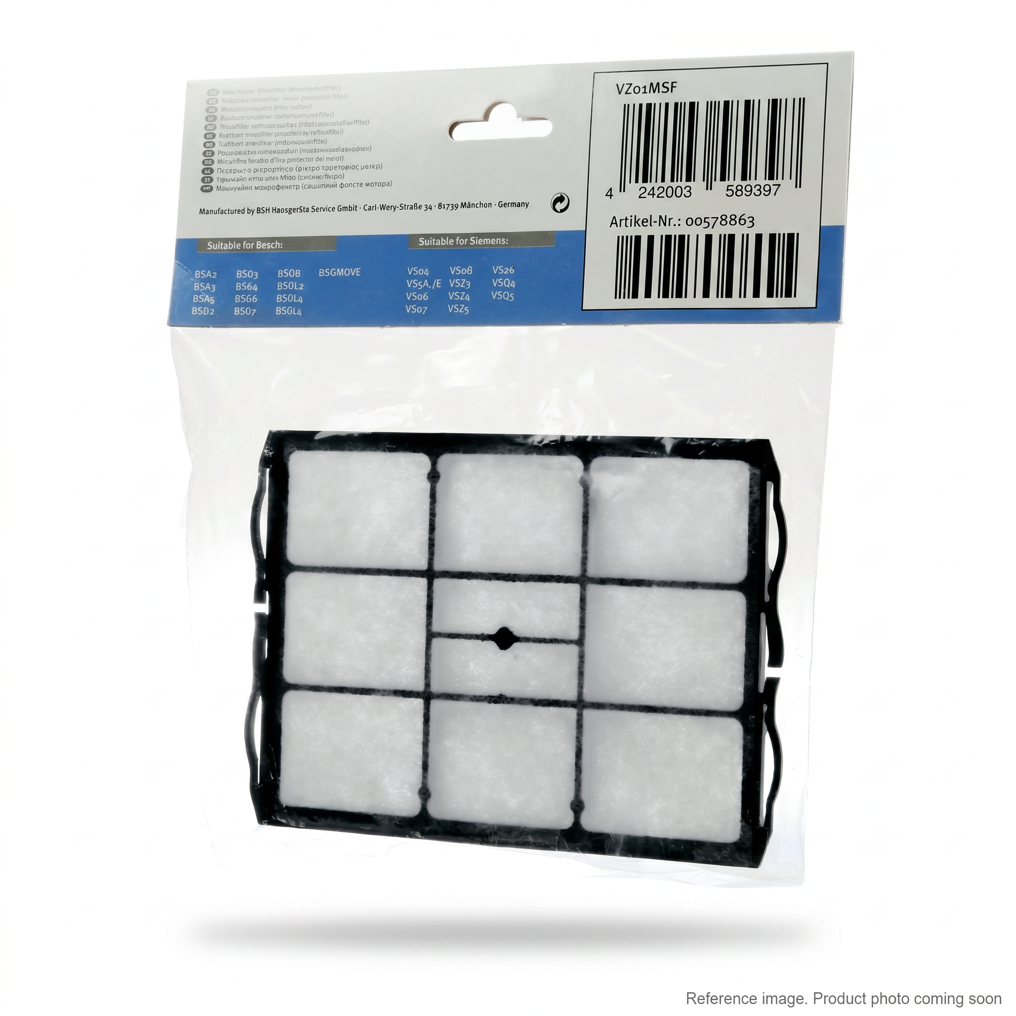 Bosch 30062800628B Filters front product photo | stocked in BC, ships Canada-wide