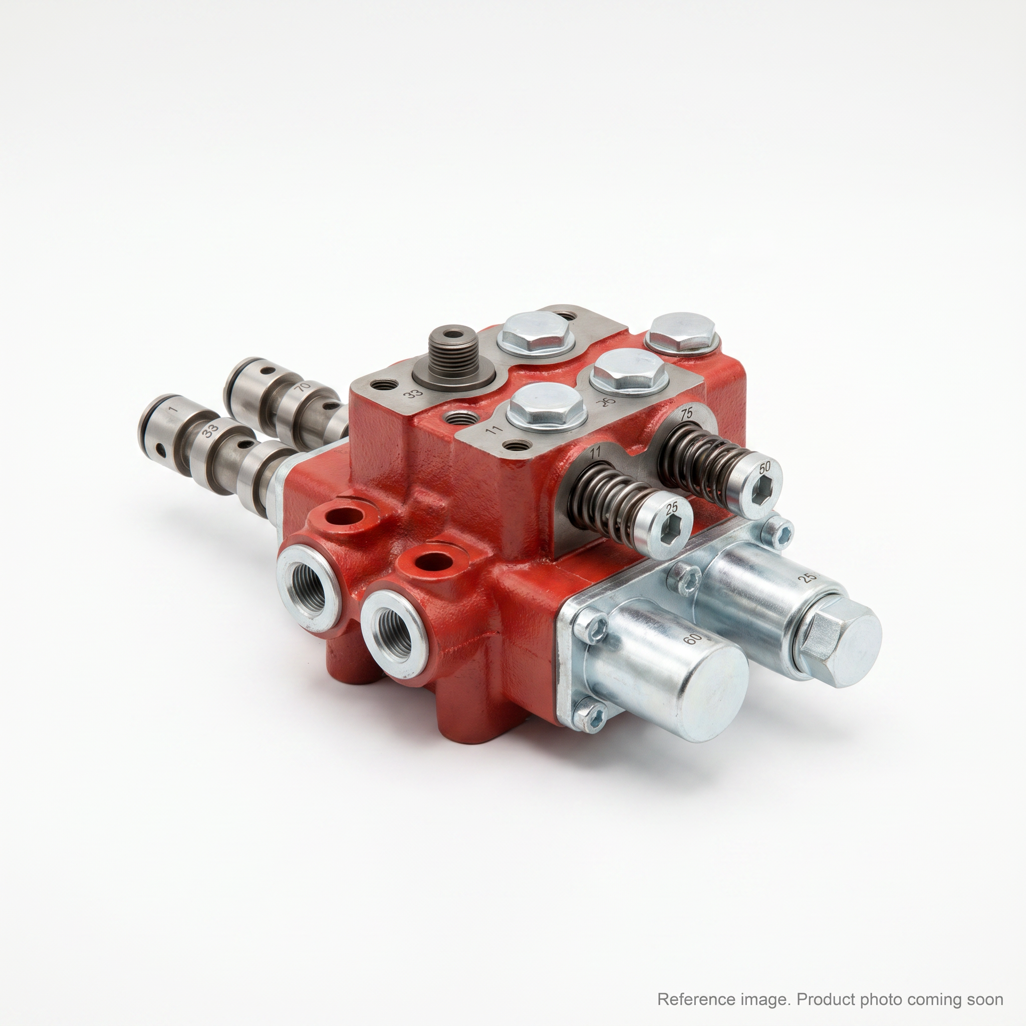 Hyundai 310102176 Hydraulic Component / Control Valve Part three-quarter angle product photo | stocked in BC, ships Canada-wide