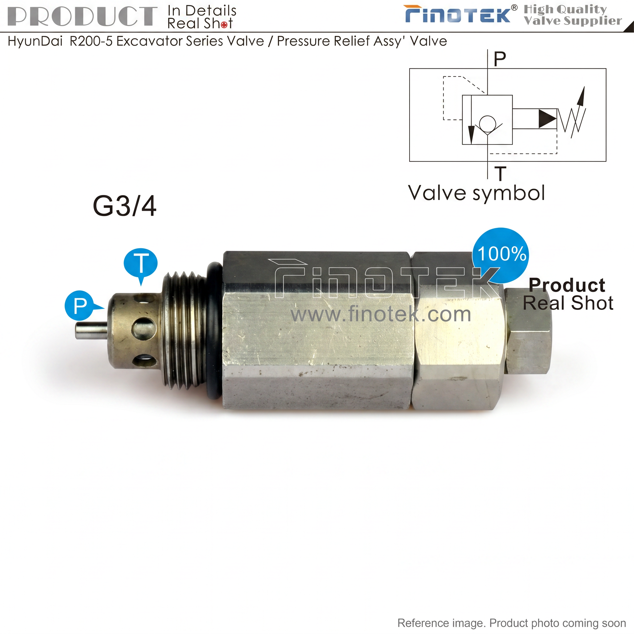 Hyundai 310102786 Hydraulic Component / Control Valve Part front product photo | stocked in BC, ships Canada-wide
