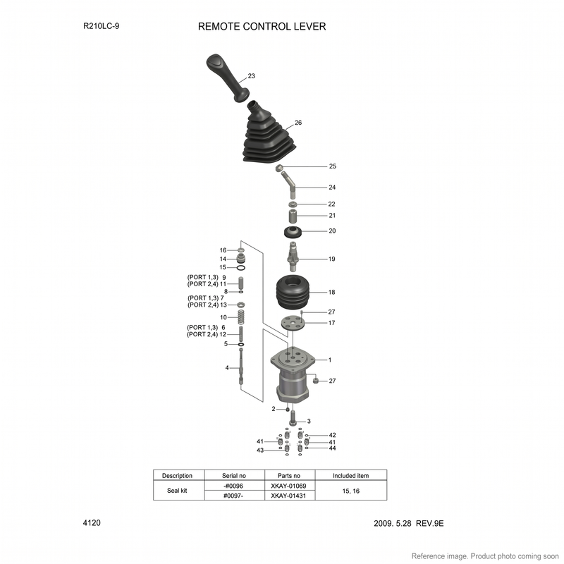 Hyundai 31L11062 RCV lever for R140LC-9 R160LC-9 R180LC-9 R210LC-9 excavator — OEM-spec, stocked BC