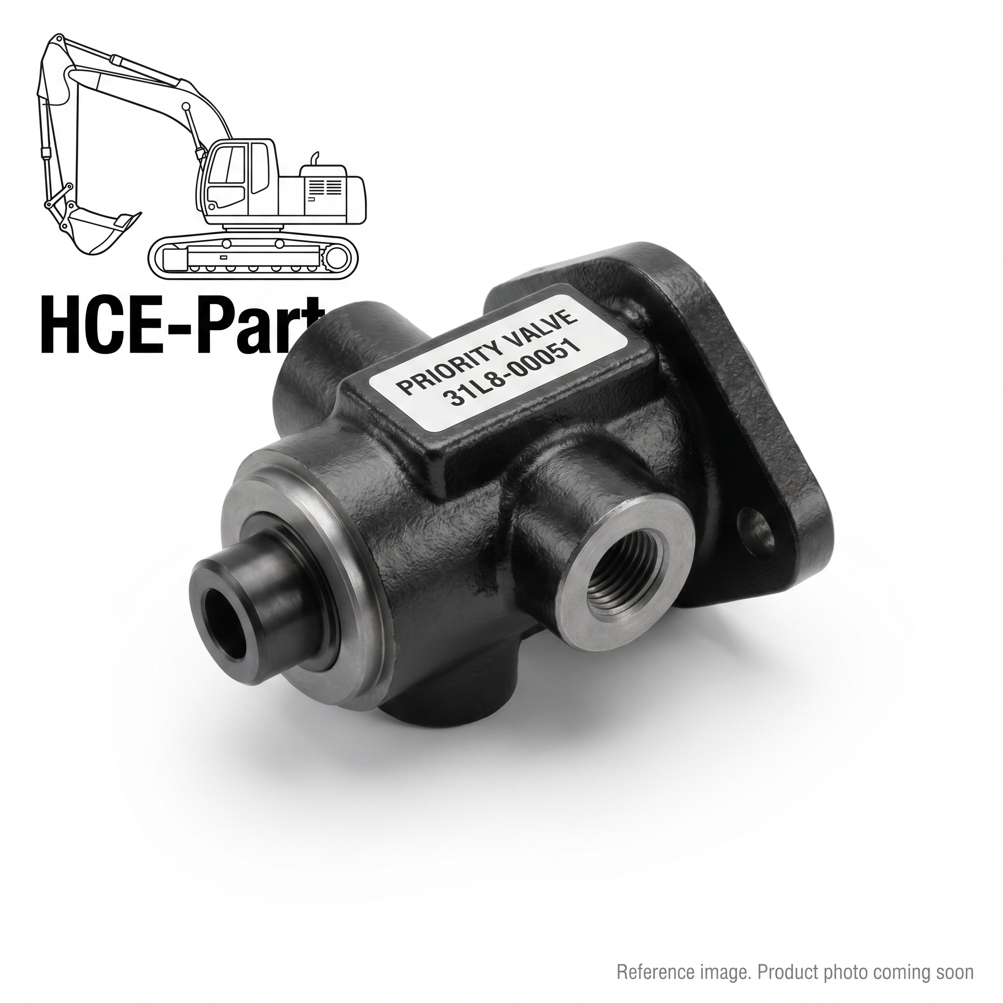 Hyundai 31L800051 Priority Valve three-quarter angle product photo | stocked in BC, ships Canada-wide