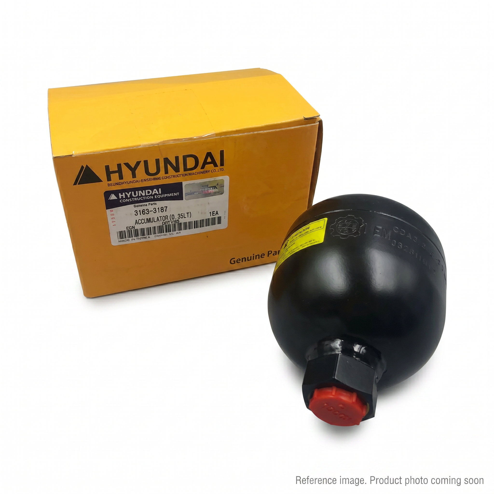 Hyundai 31LM30360 Accumulator alternate angle product photo | stocked in BC, ships Canada-wide
