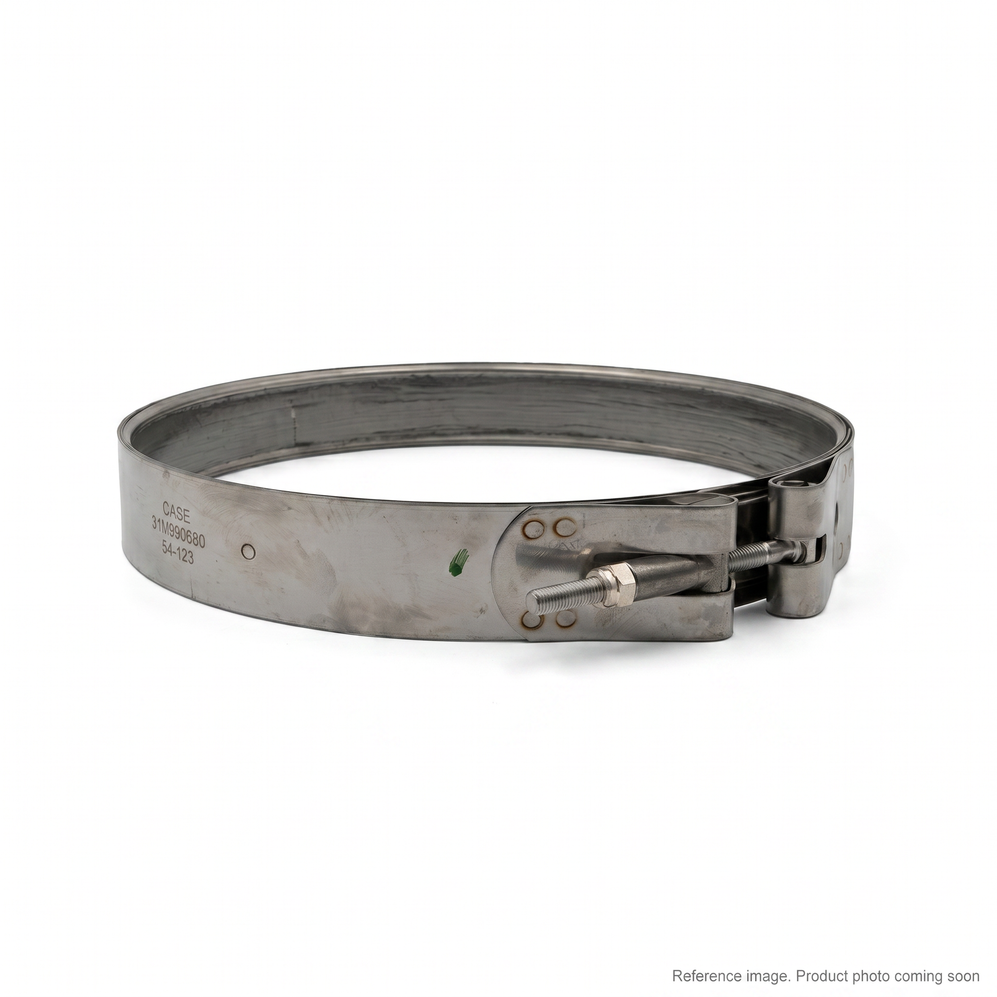 Case 31M990680 Hose Clamp three-quarter angle product photo | stocked in BC, ships Canada-wide
