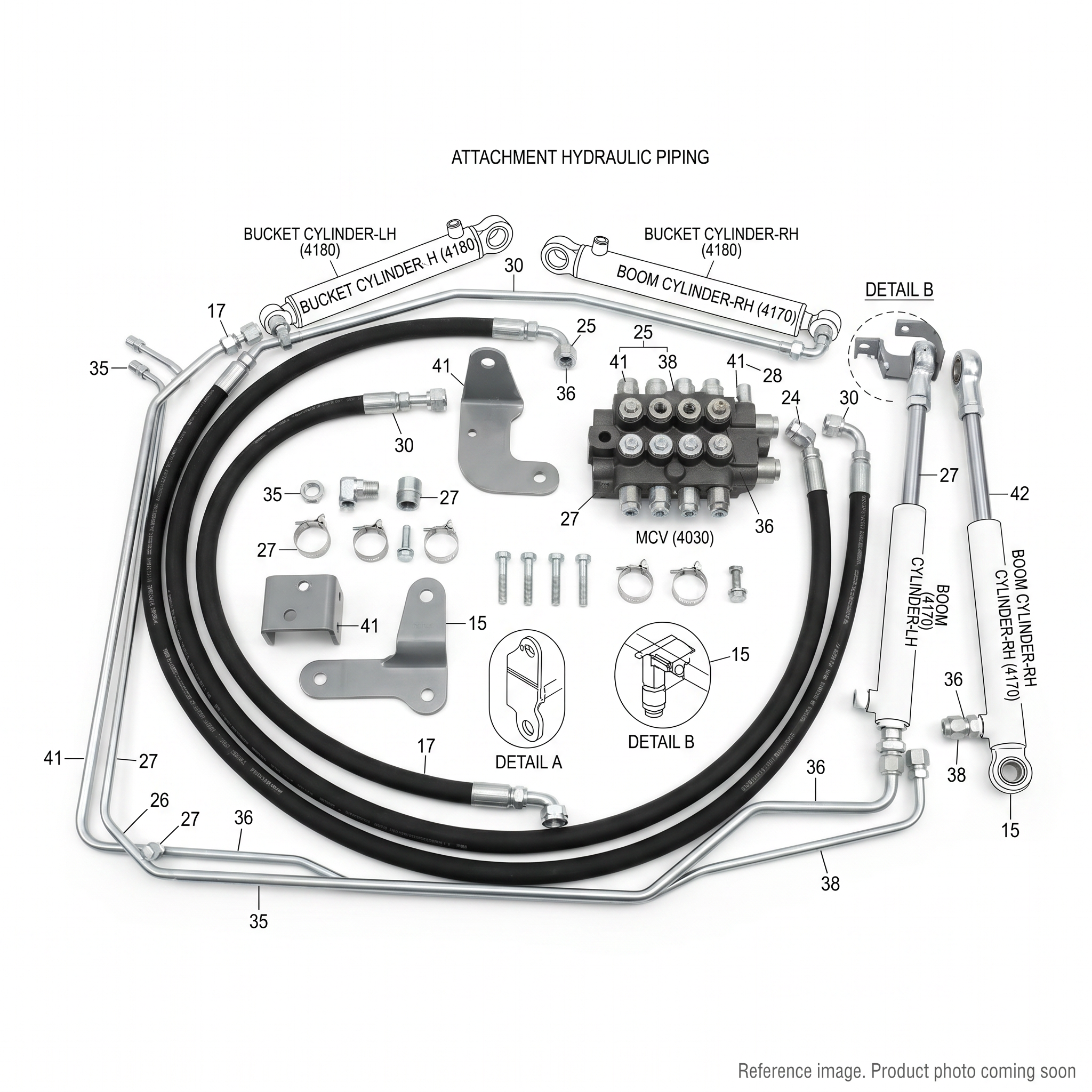 Hyundai 31N191310 Attach Piping Kit three-quarter angle product photo | stocked in BC, ships Canada-wide