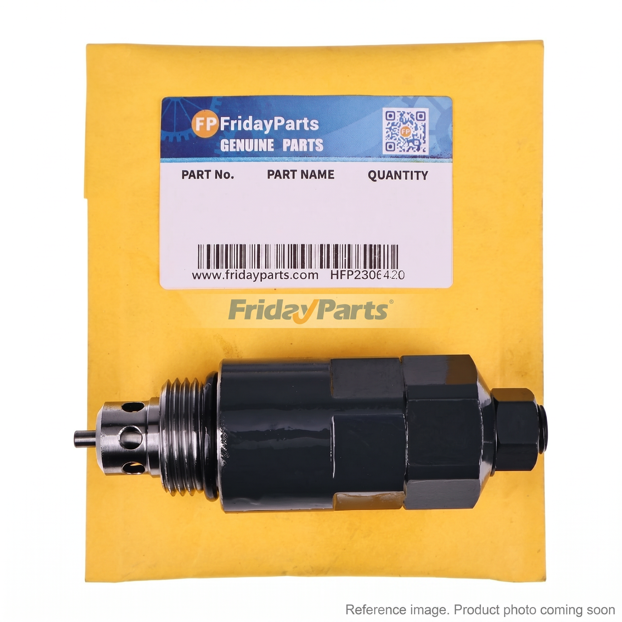 Hyundai 31N490570 Port Relief Valve alternate angle product photo | stocked in BC, ships Canada-wide