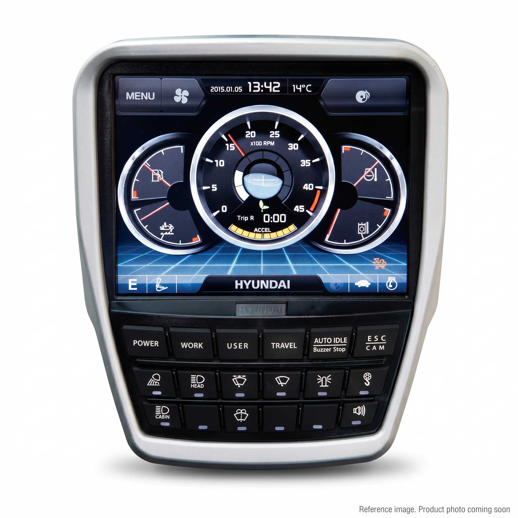 Hyundai HCE 31Q620065 Cab Controls three-quarter angle product photo | stocked in BC, ships Canada-wide