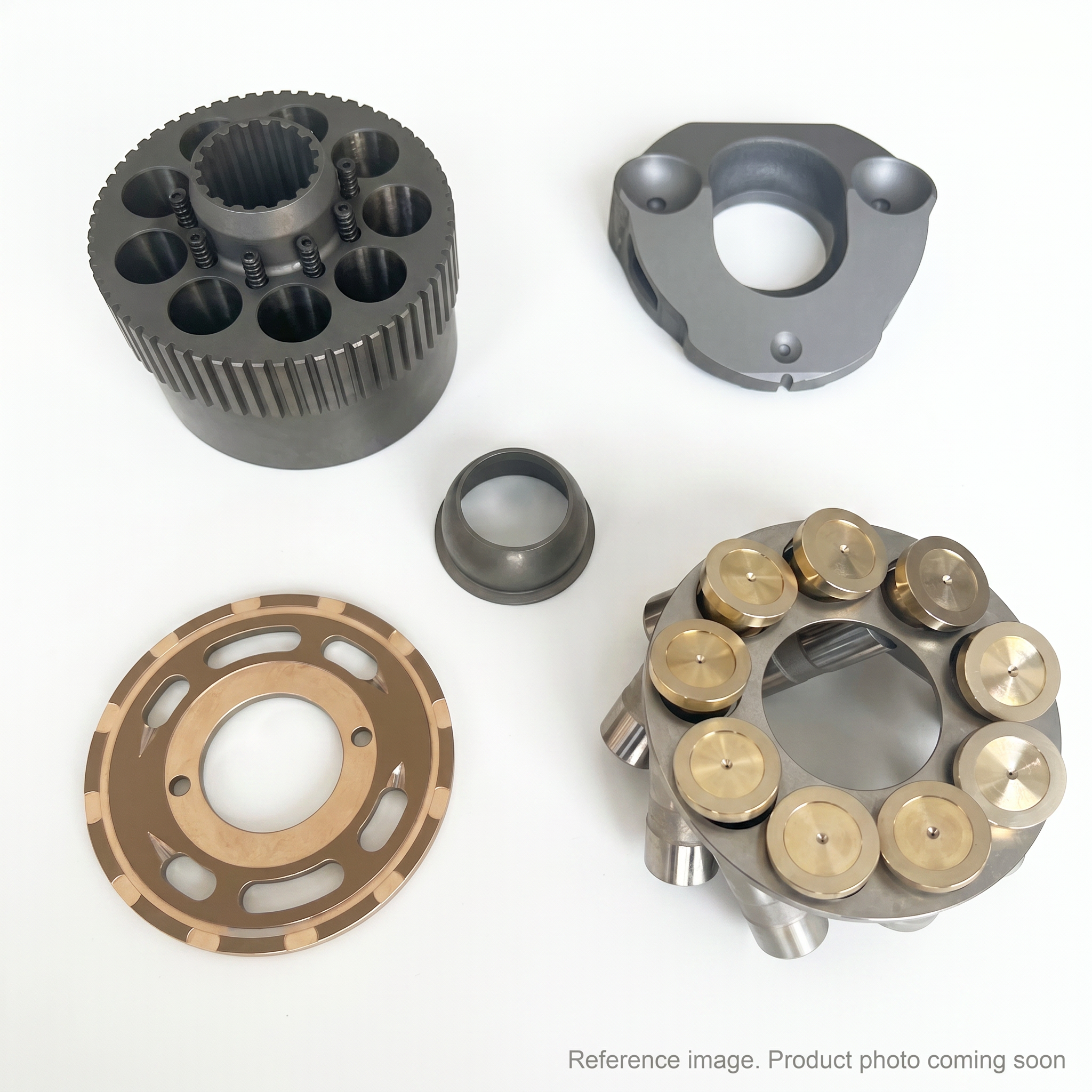 Hyundai 38K640101 Travel Motor Assy three-quarter angle product photo | stocked in BC, ships Canada-wide