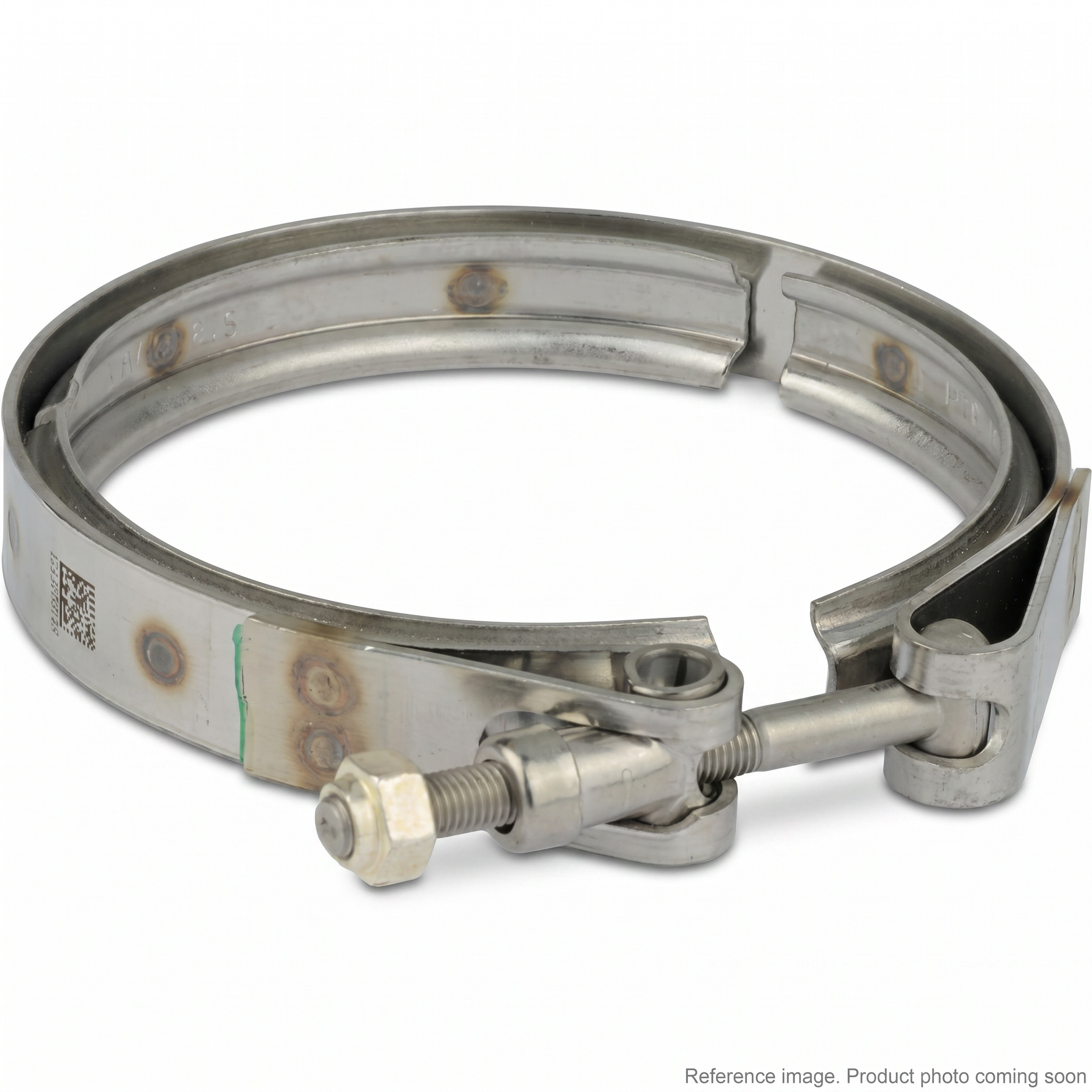 Cummins 3905216 V-Band Exhaust Clamp three-quarter angle product photo | stocked in BC, ships Canada-wide