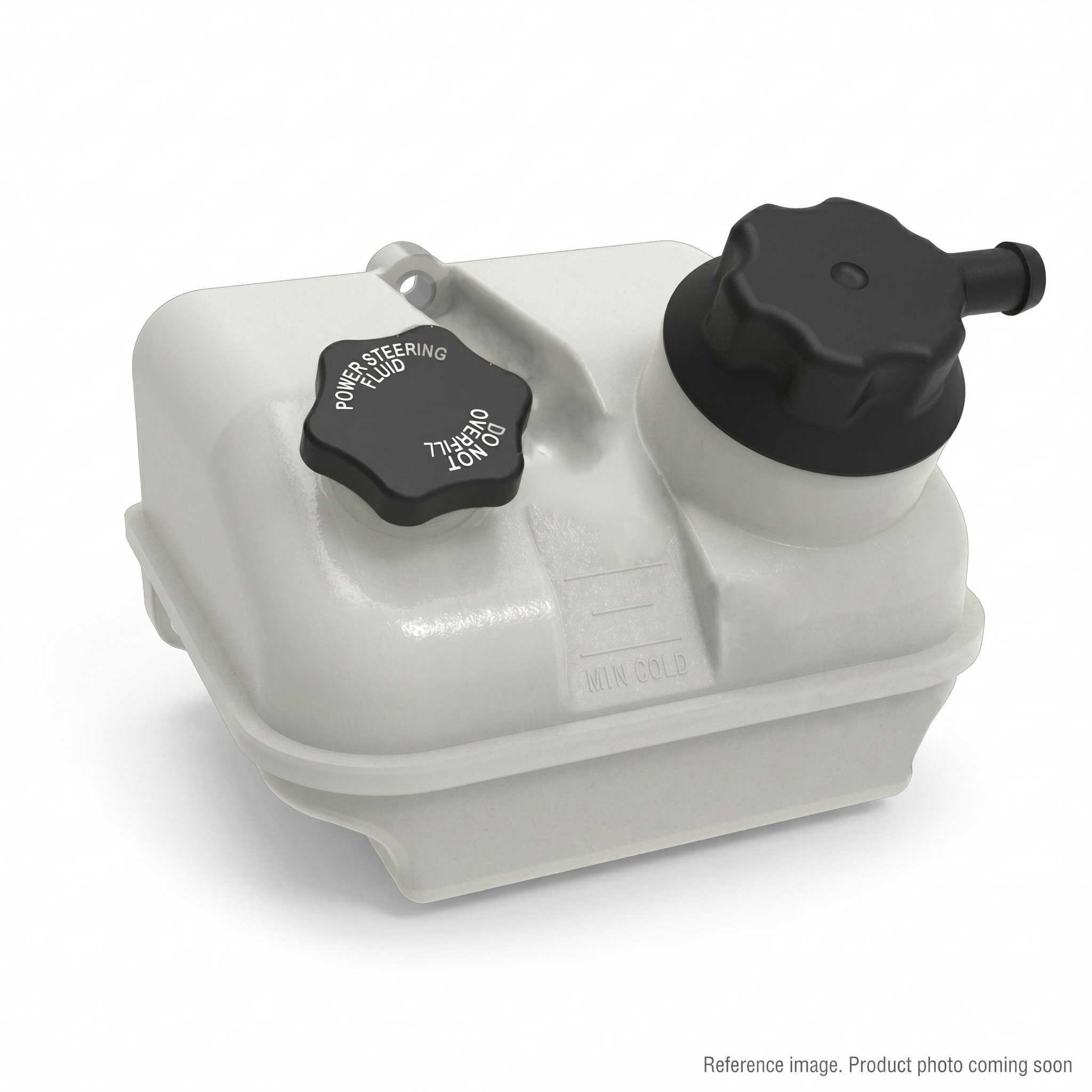 Freightliner 493704 Power Steering Reservoir three-quarter angle product photo | stocked in BC, ships Canada-wide