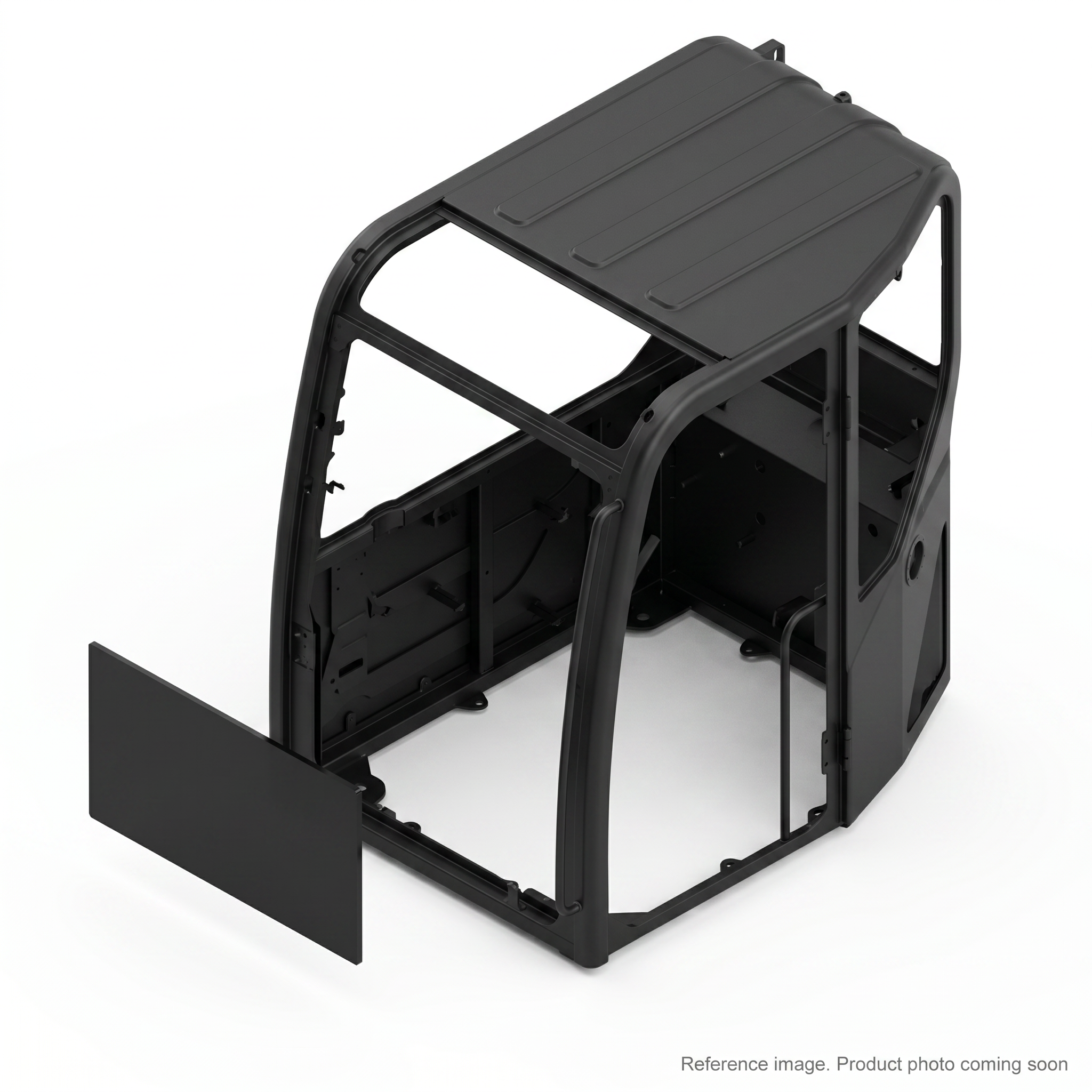 Hyundai 71EH12540 Cab Glass three-quarter angle product photo | stocked in BC, ships Canada-wide