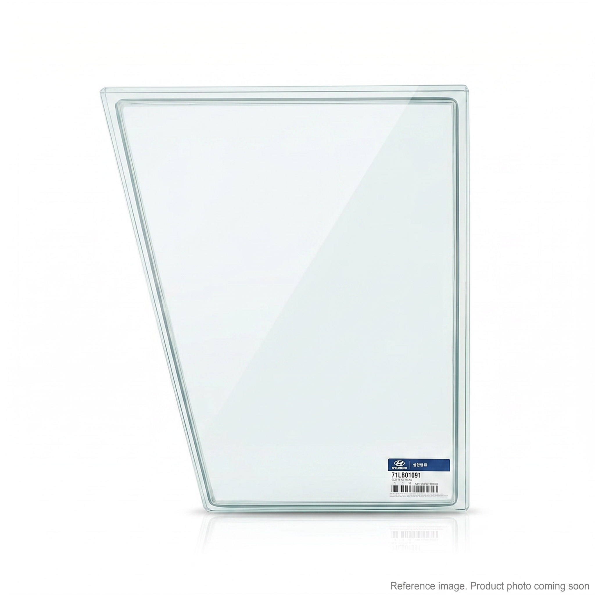 Hyundai 71LB01091 Laminated Front Right Cab Glass alternate angle product photo | stocked in BC, ships Canada-wide