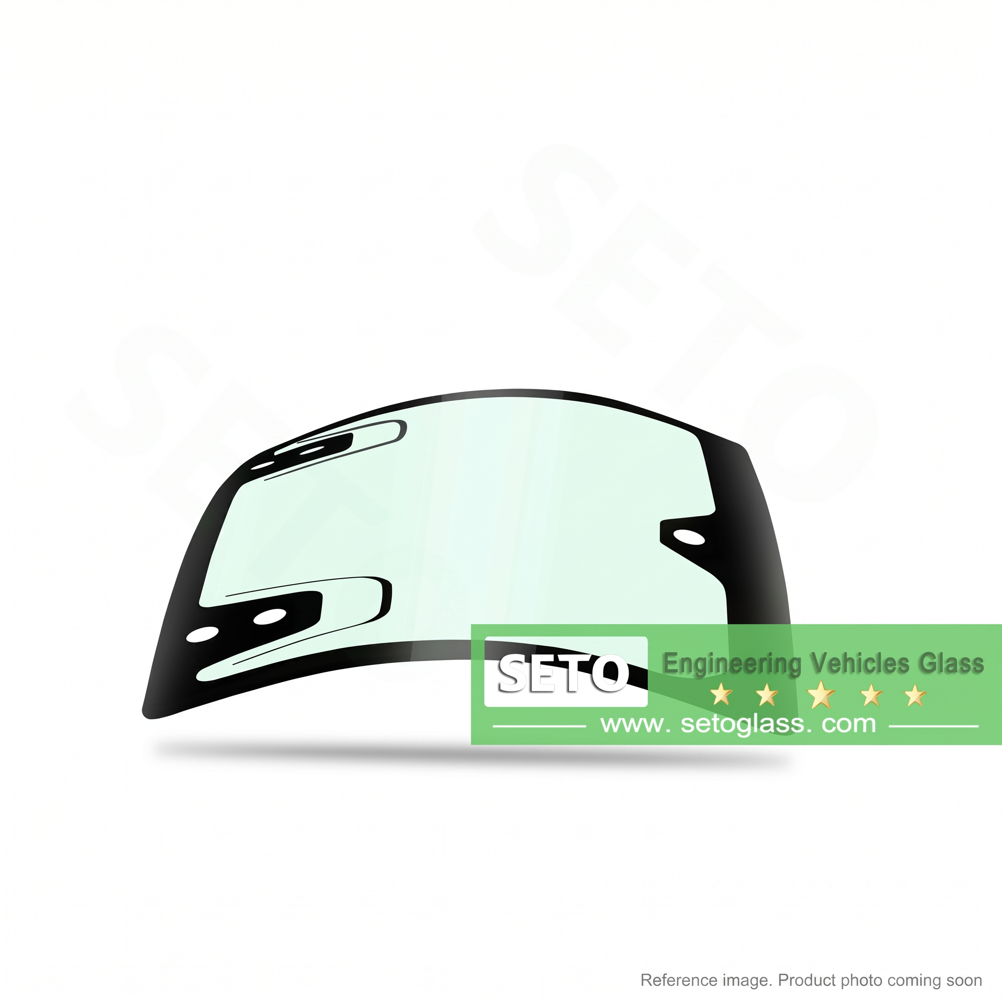 Hyundai 71LB01101 Wheel Loader Cab Side Glass LH front product photo | stocked in BC, ships Canada-wide