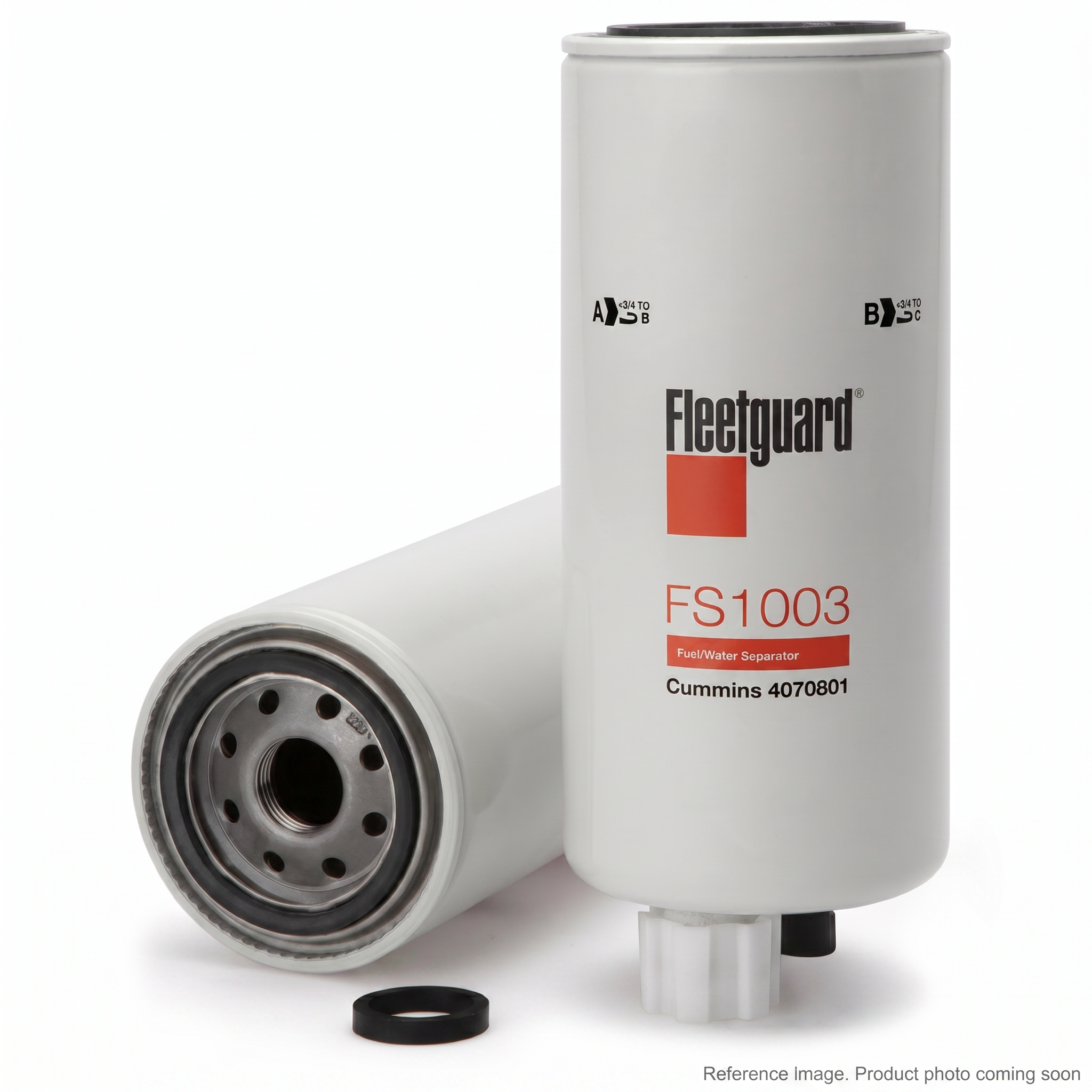 Fleetguard 800173433 Fuel filter front product photo | stocked in BC, ships Canada-wide