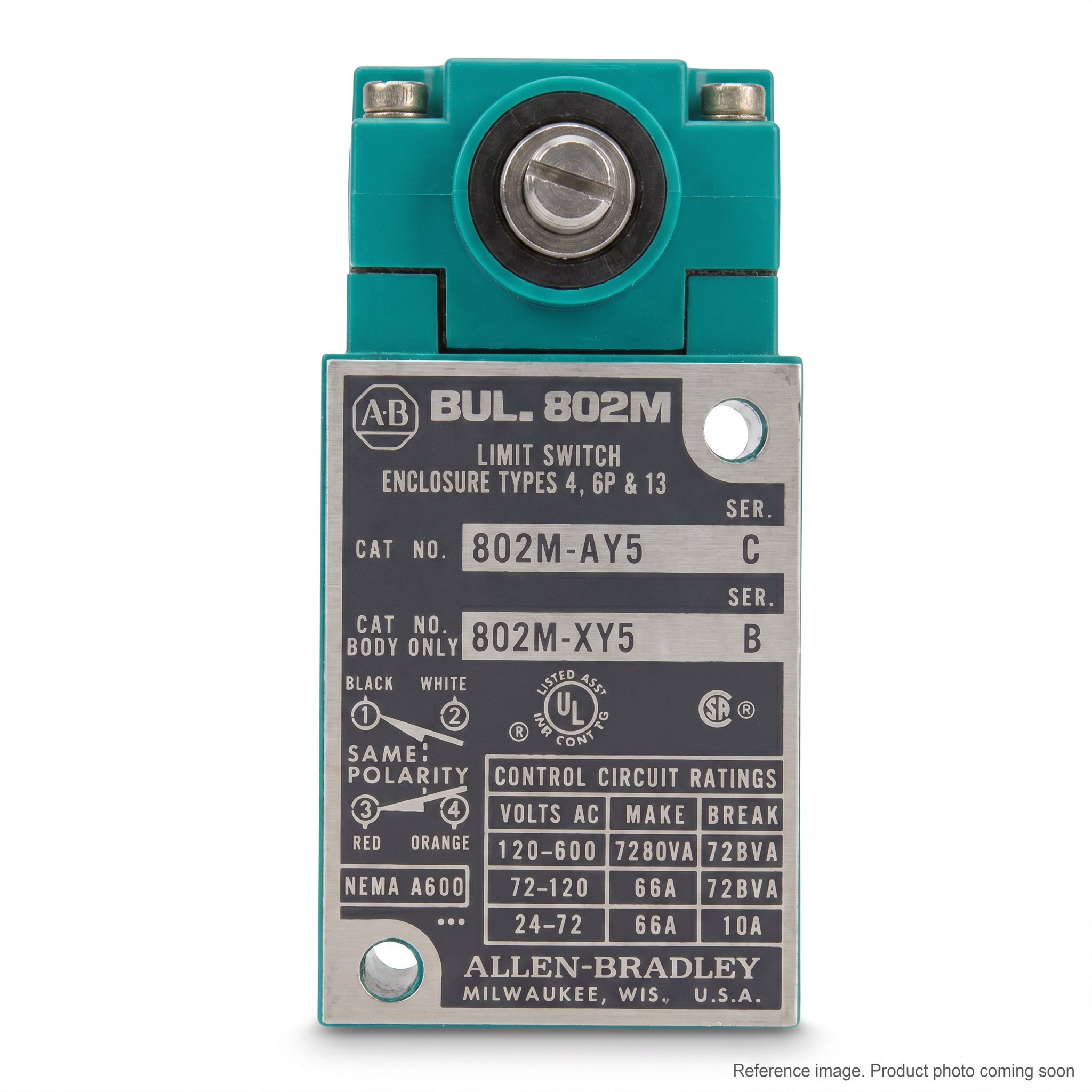 Allen-Bradley 802MAY5 Sensors alternate angle product photo | stocked in BC, ships Canada-wide