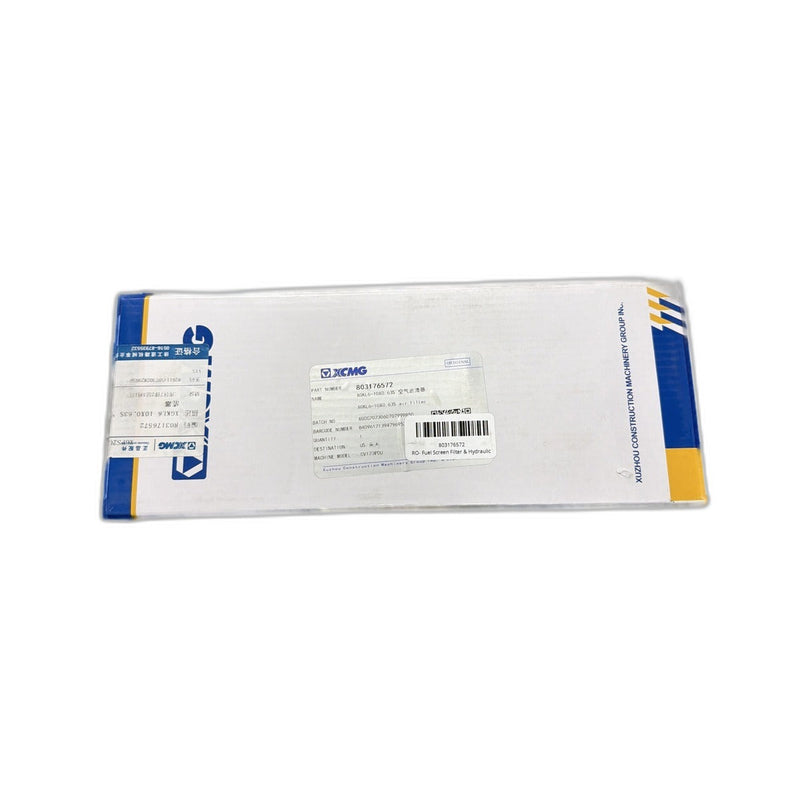 XCMG 803176572 OEM-spec air filter for CV123PDU vibratory compactor