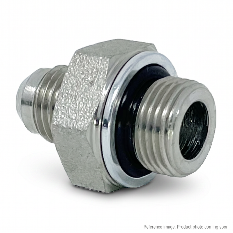 Adaptall 9002-06-04 straight hydraulic adapter 3/8 male JIC 1/4 male BSPP