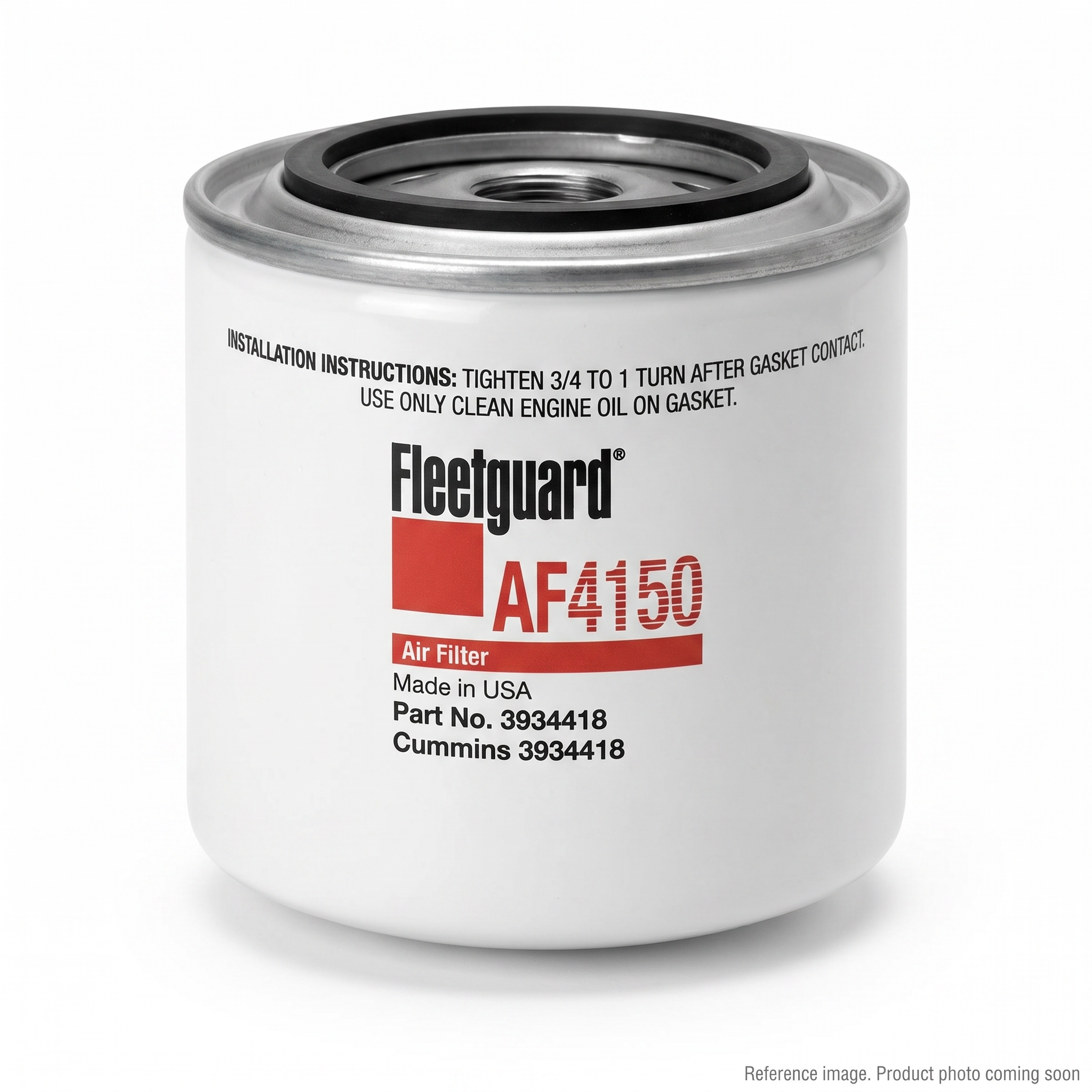 Fleetguard AF4150 Air Filter three-quarter angle product photo | stocked in BC, ships Canada-wide