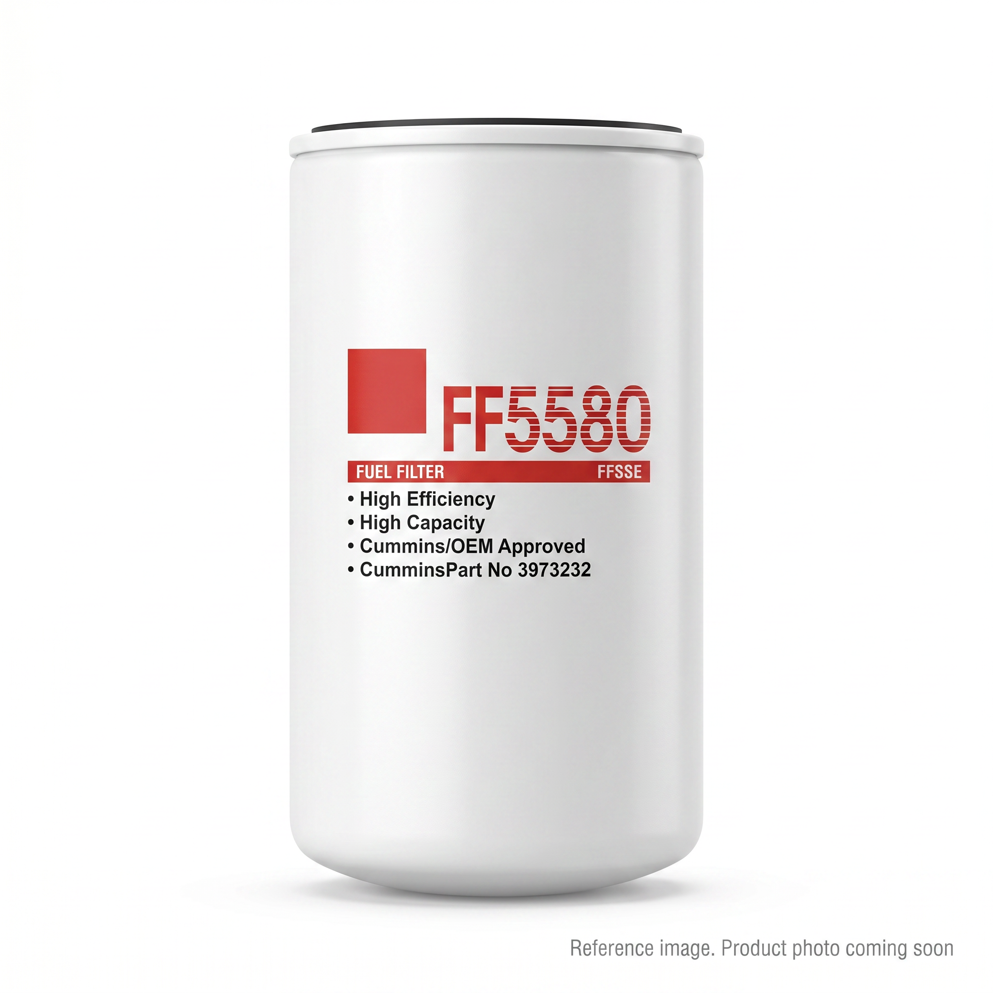 Fleetguard FF5580 Fuel Filter alternate angle product photo | stocked in BC, ships Canada-wide