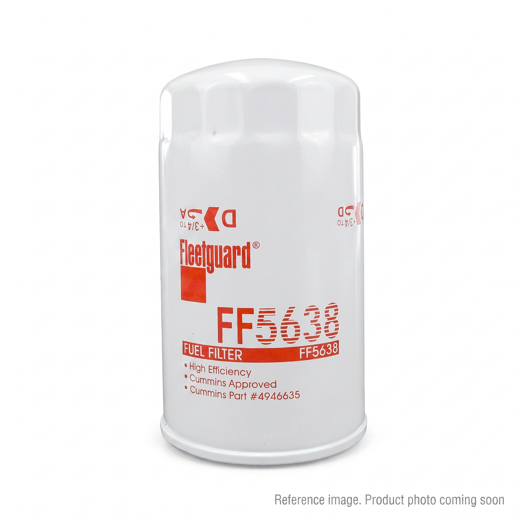Fleetguard FF5638 Fuel Filter three-quarter angle product photo | stocked in BC, ships Canada-wide