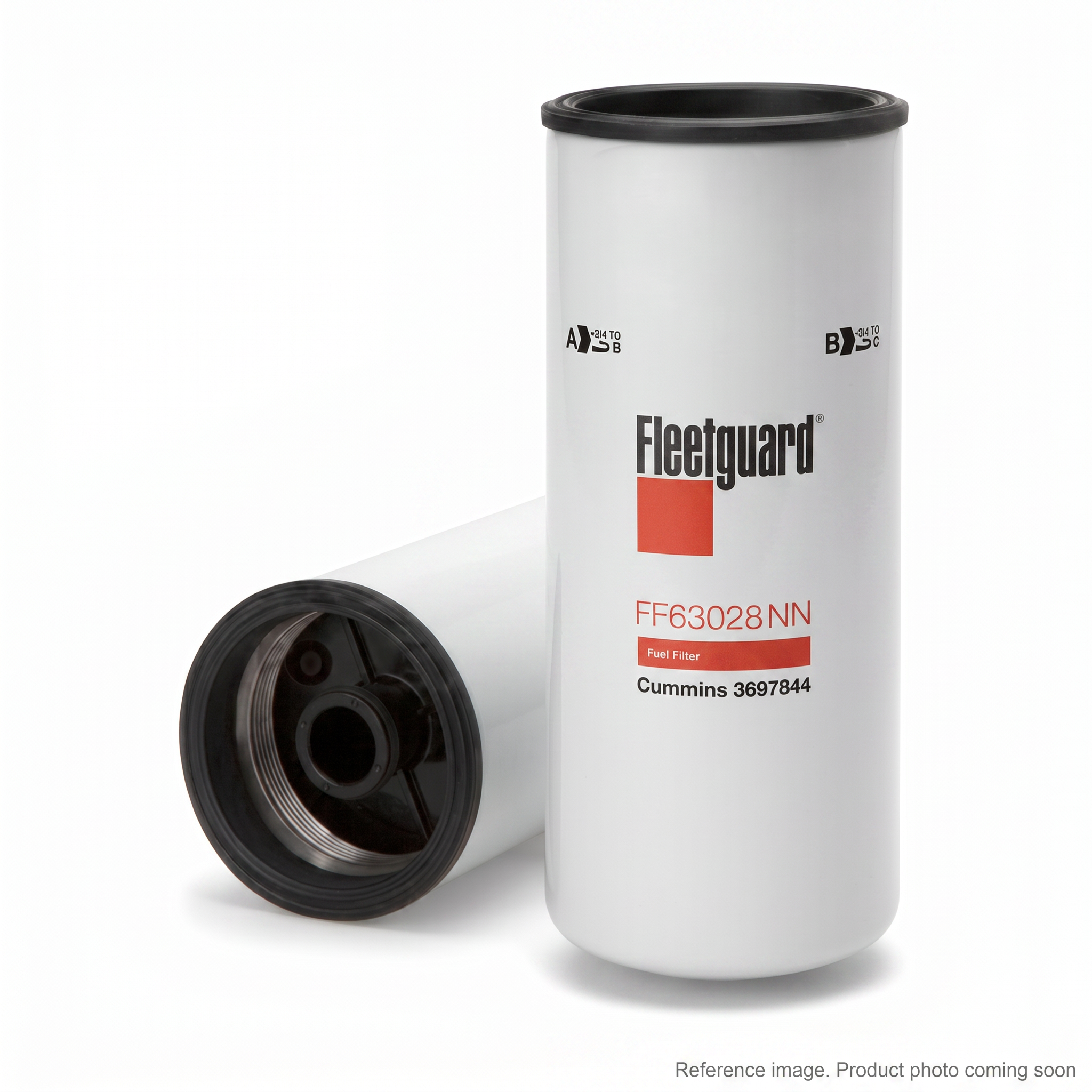 Fleetguard FF63028NN Spin-on Fuel Filter three-quarter angle product photo | stocked in BC, ships Canada-wide
