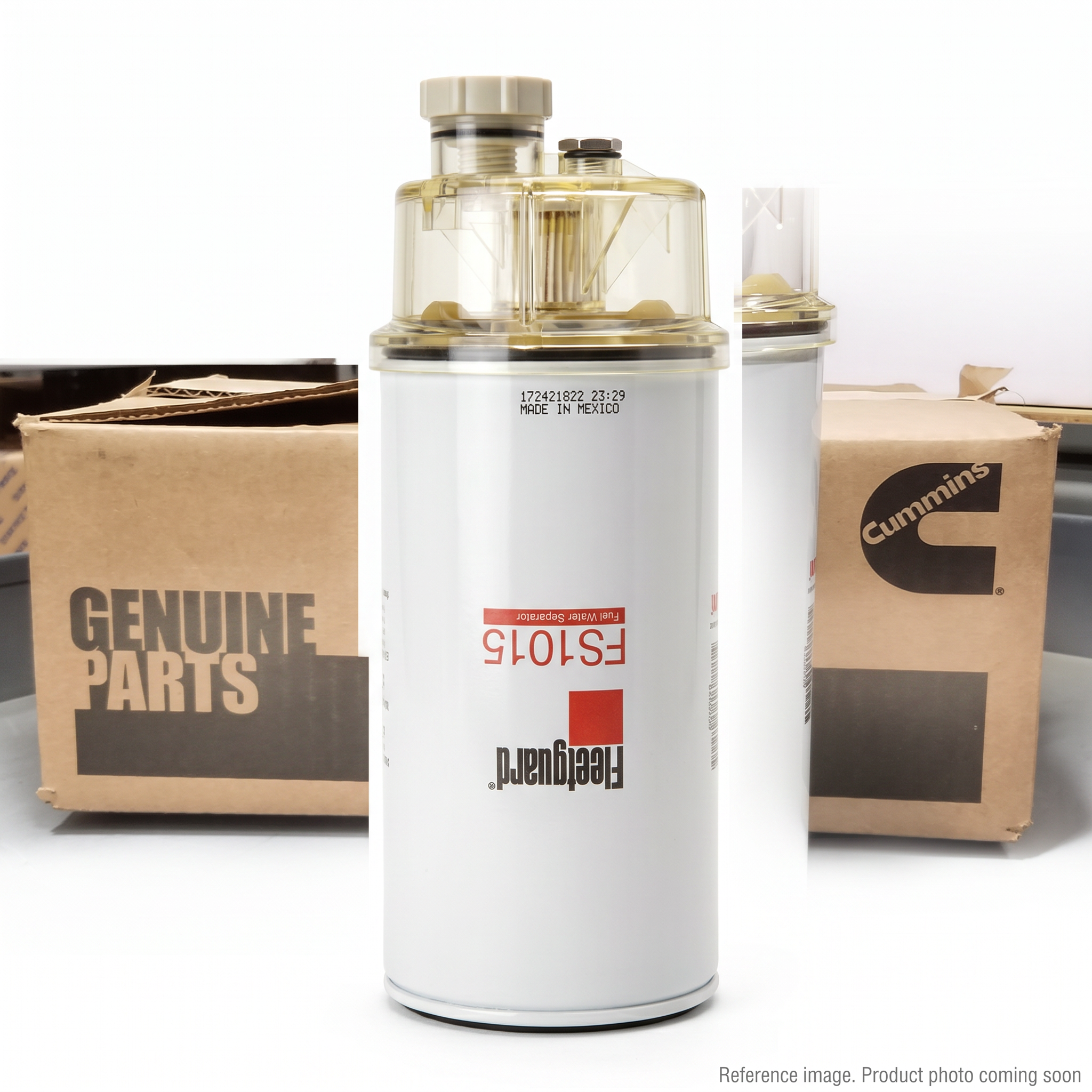 Fleetguard FS1015 Fuel/Water Separator three-quarter angle product photo | stocked in BC, ships Canada-wide