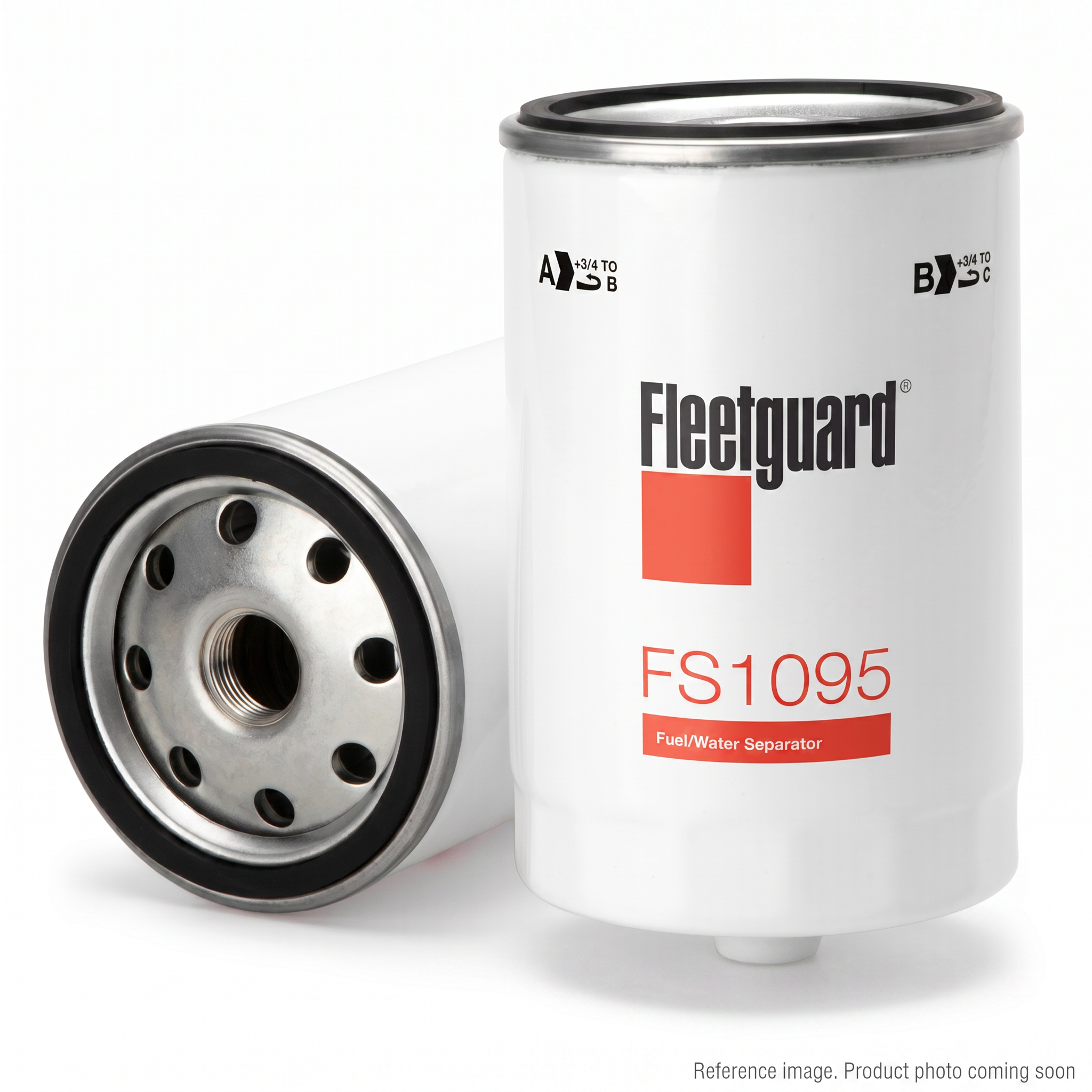 Fleetguard FS1095 Fuel/Water Separator three-quarter angle product photo | stocked in BC, ships Canada-wide