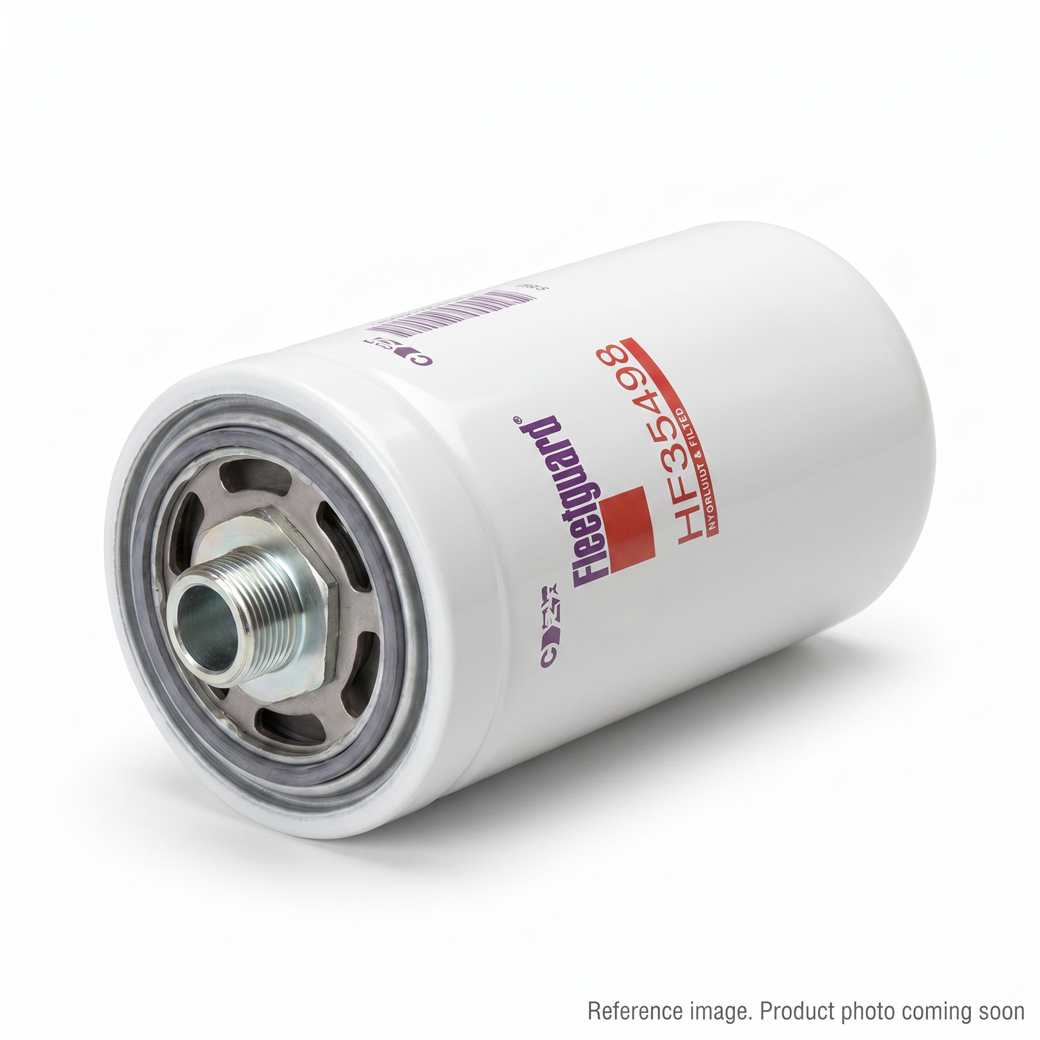 Fleetguard HF35498 three-quarter angle product photo | stocked in BC, ships Canada-wide