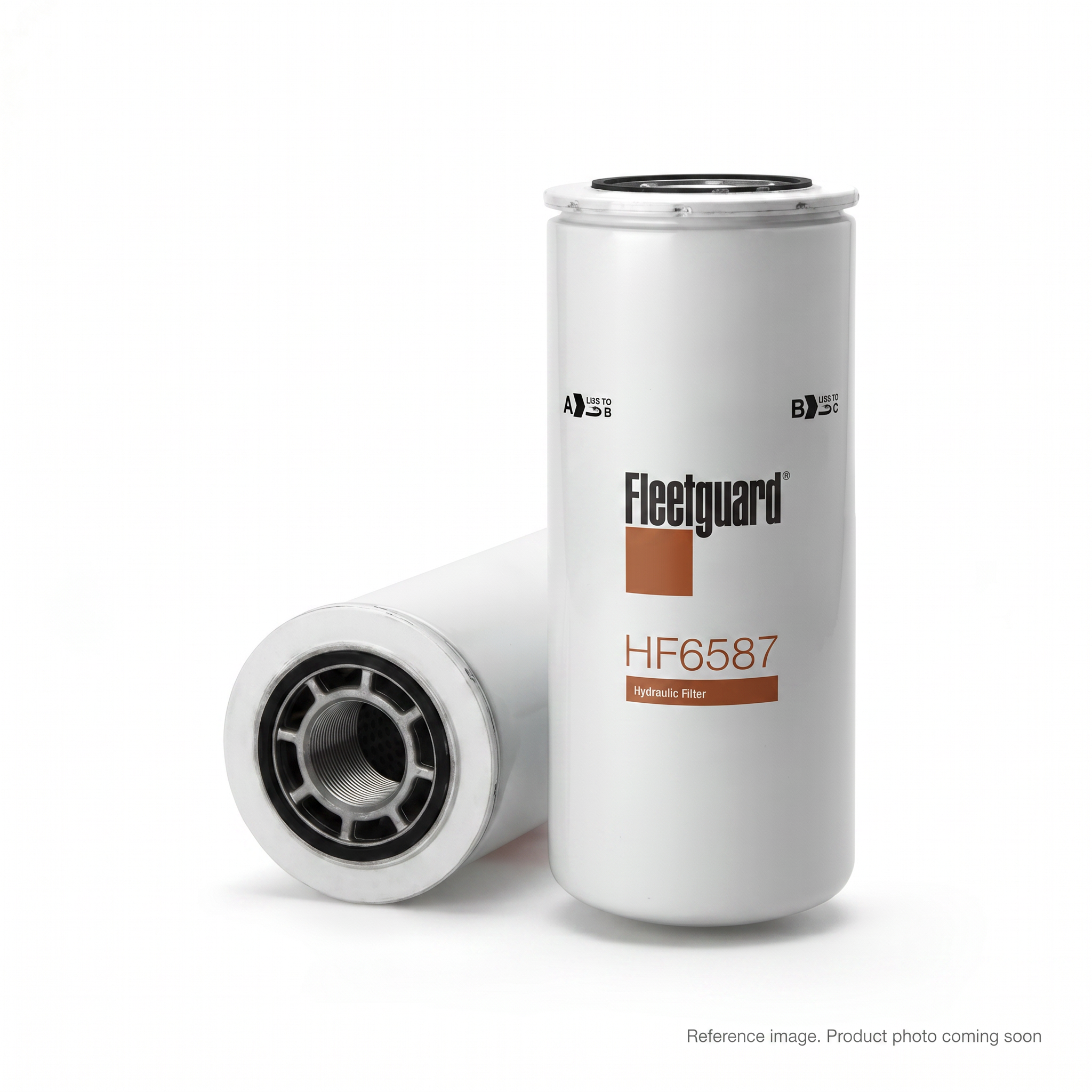 Fleetguard HF6587 Hydraulic Filter three-quarter angle product photo | stocked in BC, ships Canada-wide