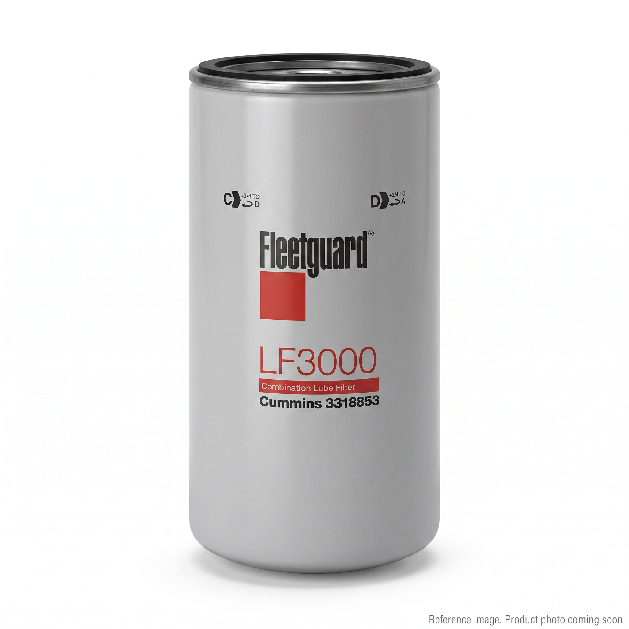 Fleetguard LF3000 Combination Lube Filter alternate angle product photo | stocked in BC, ships Canada-wide