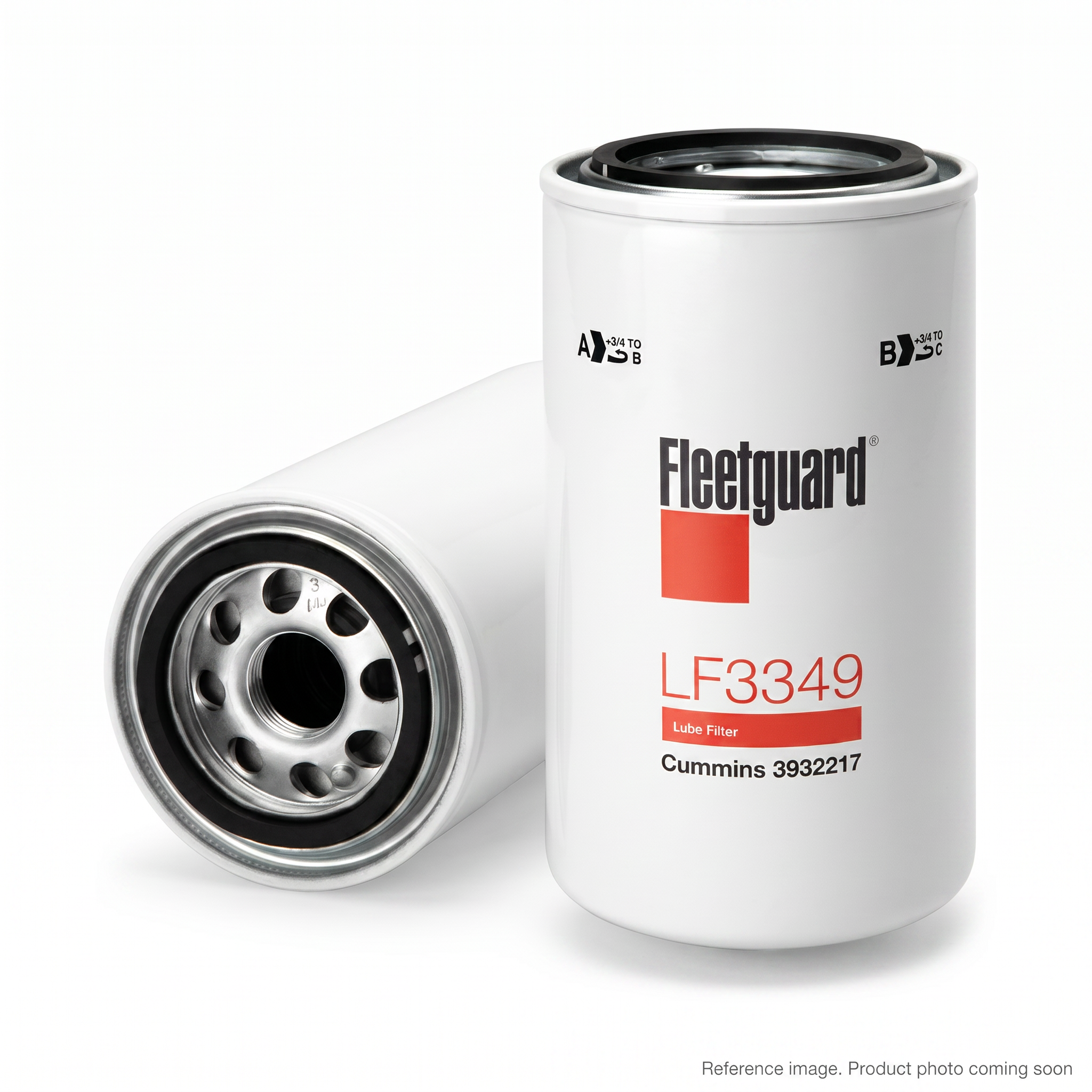 Fleetguard LF3349 Oil Filter three-quarter angle product photo | stocked in BC, ships Canada-wide