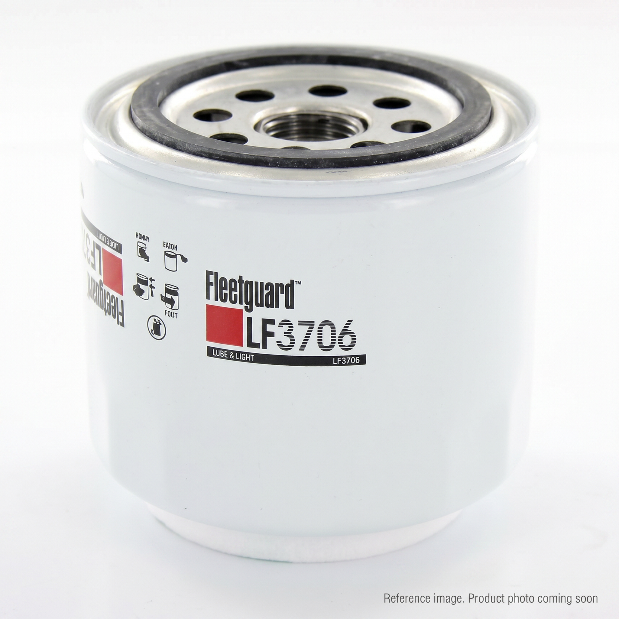 Fleetguard LF3706 Lube Filter three-quarter angle product photo | stocked in BC, ships Canada-wide