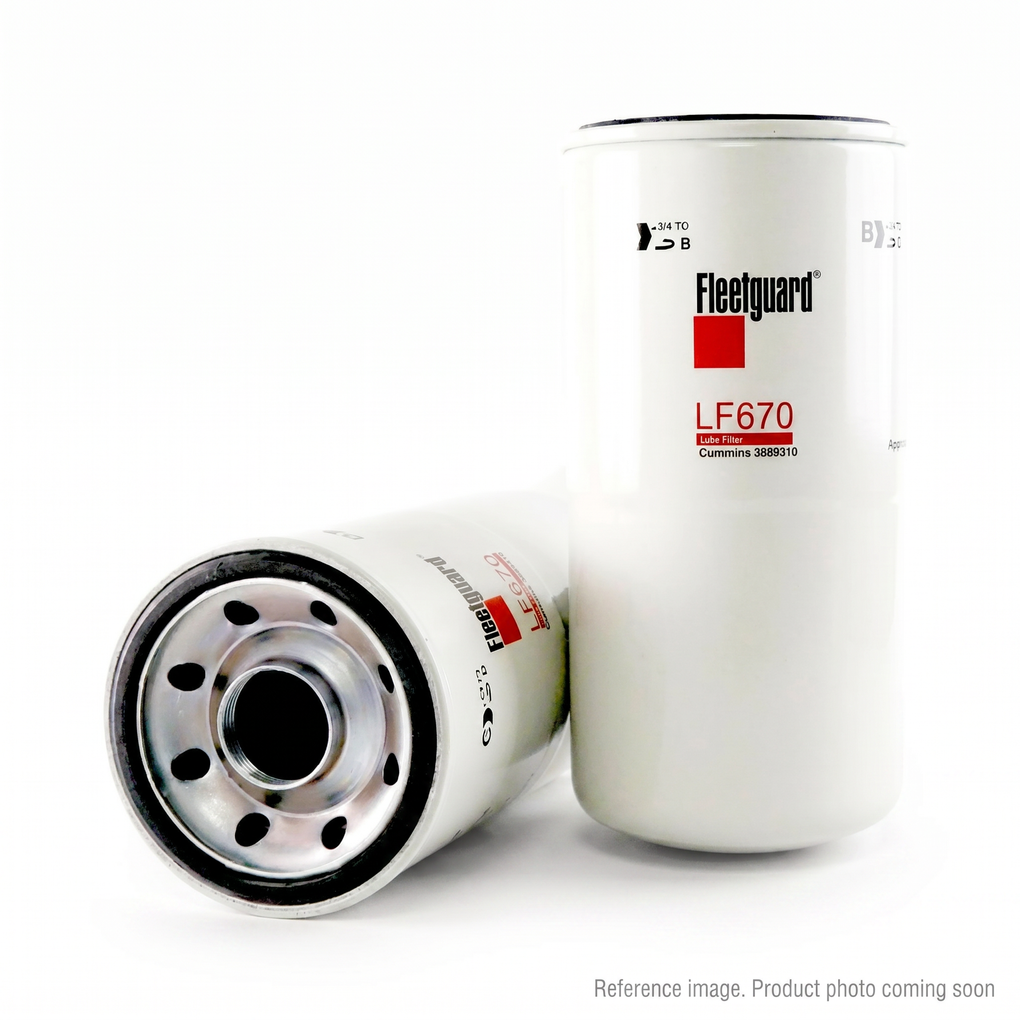 Fleetguard LF670 Lube Filter front product photo | stocked in BC, ships Canada-wide