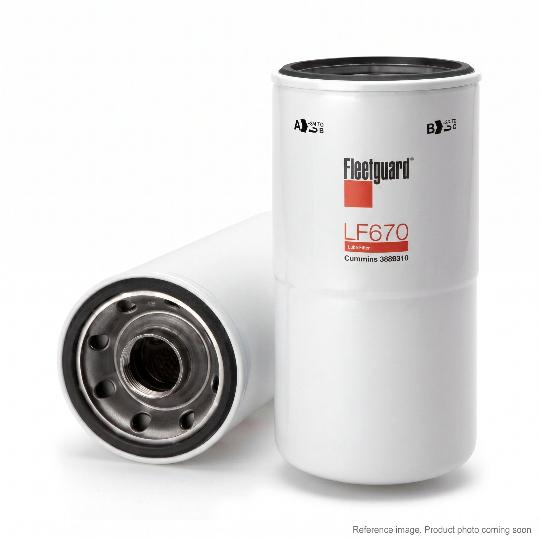 Fleetguard LF670 Lube Filter alternate angle product photo | stocked in BC, ships Canada-wide