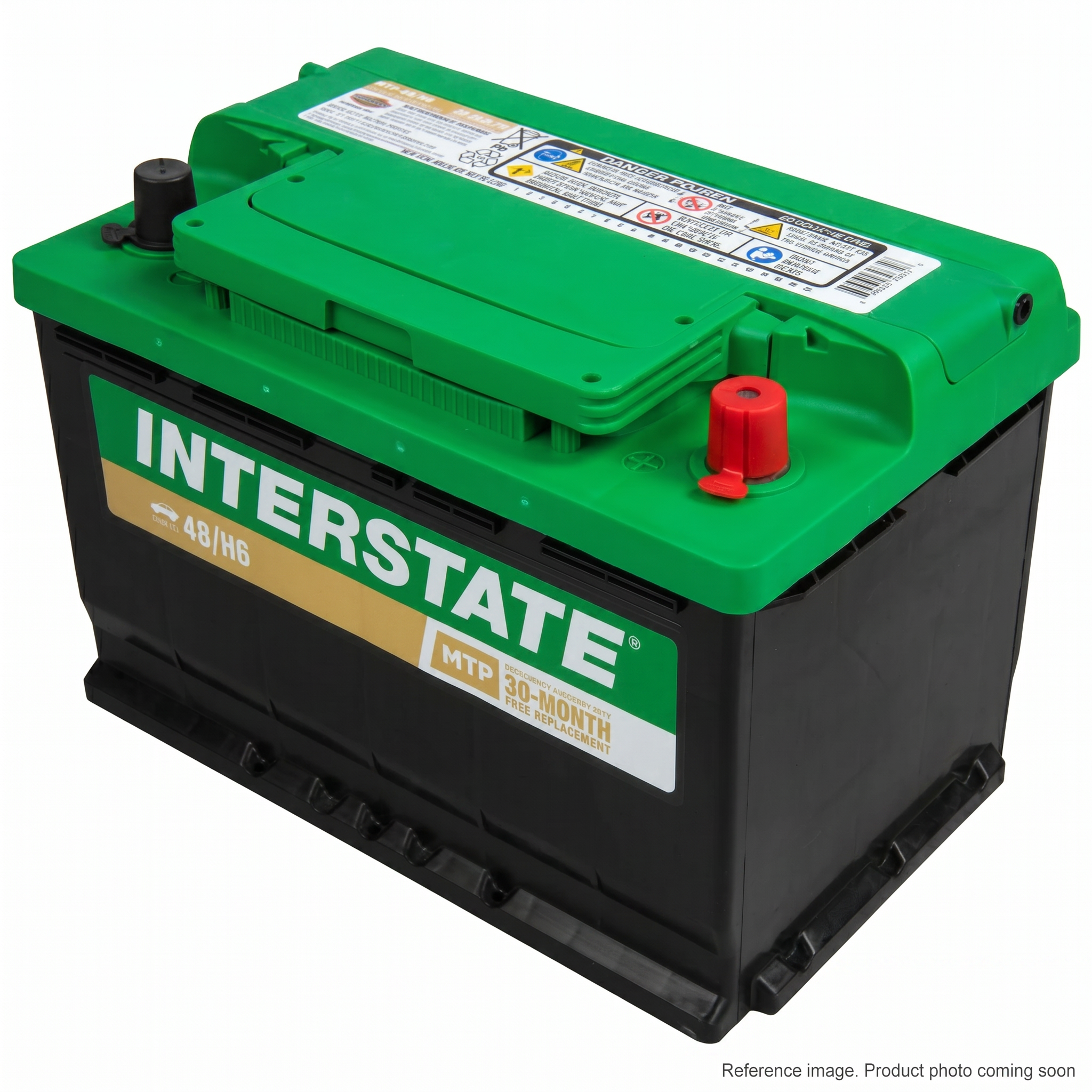 Interstate MTP-48/H6 Batteries three-quarter angle product photo | stocked in BC, ships Canada-wide