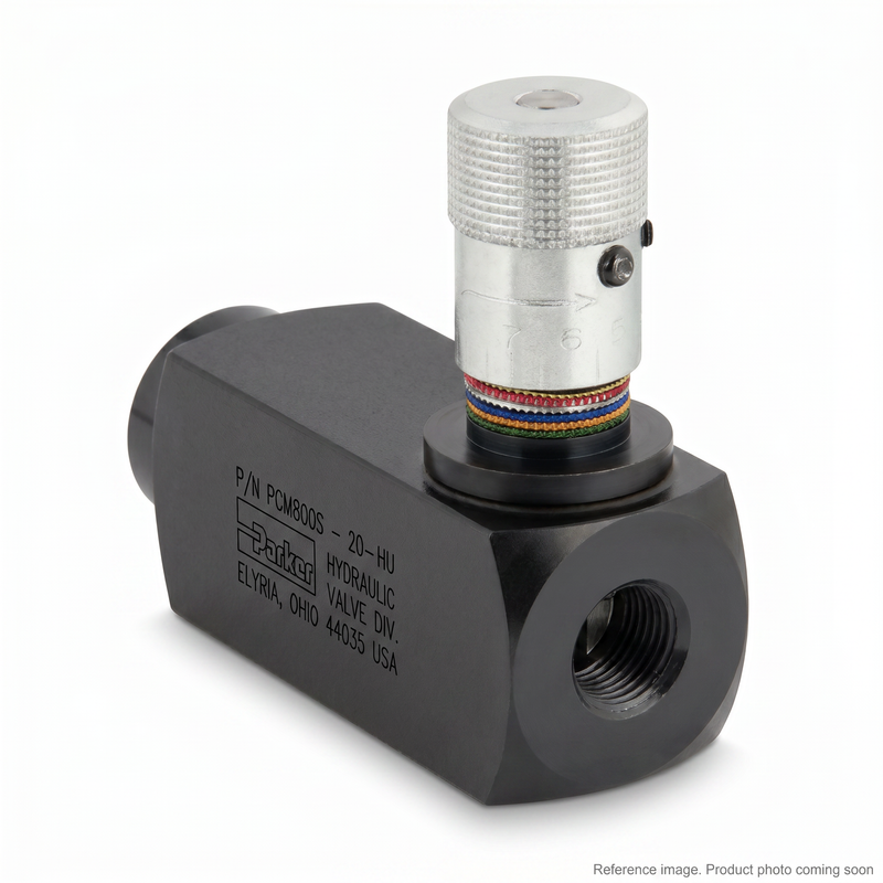 Parker PCM800S Colorflow pressure compensated flow control valve half inch NPT