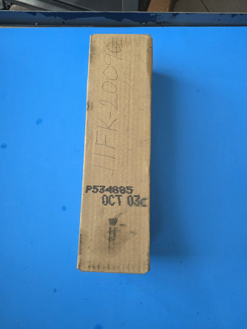 Plain Donaldson carton printed P534885 with the Hyundai cross reference 11FK-20090 written on it by hand