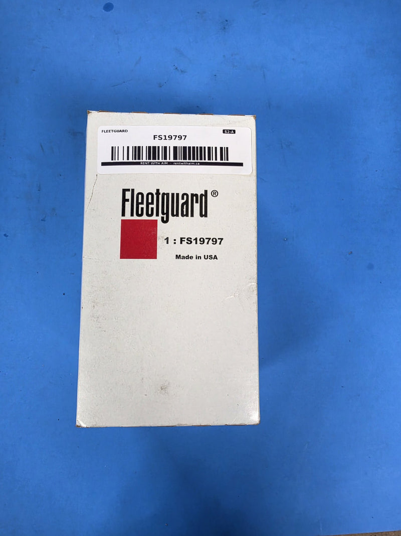 Genuine Fleetguard FS19797 fuel water separator in the original Fleetguard box, made in USA