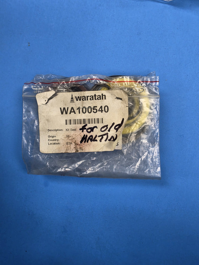 Waratah branded label WA100540 Kit Seal on a bagged seal kit at AIM Rentals Prince George