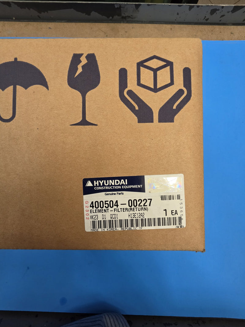 Genuine Hyundai 400504-00227 return filter element box with hologram, Prince George BC