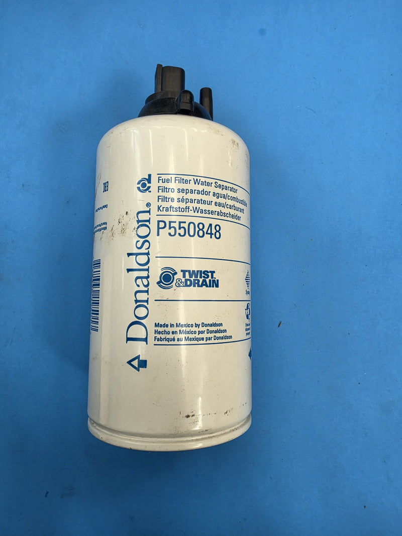 Genuine Donaldson P550848 Twist and Drain fuel water separator, Prince George BC shelf