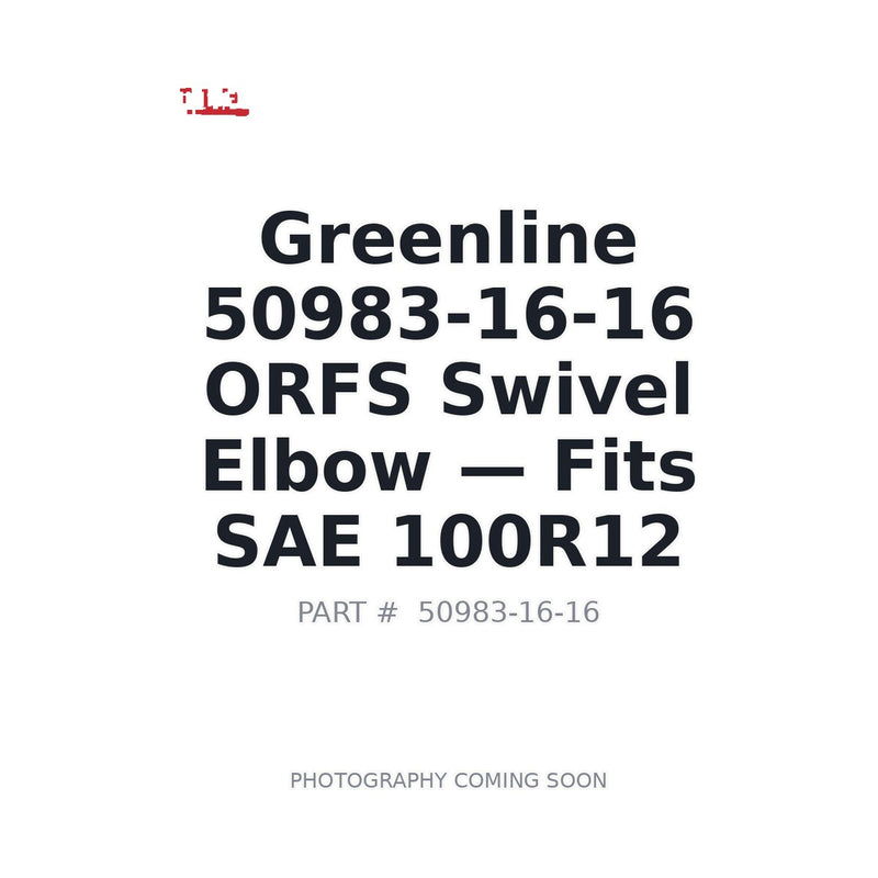 OEM-spec GreenLine 50983-16-16 ORFS female swivel 90 degree elbow crimp fitting 1 inch hose