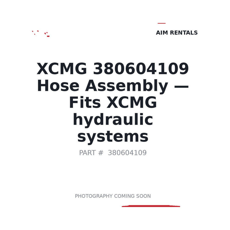 Genuine XCMG 380604109 A/C Suction Hose for GR165 Motor Grader