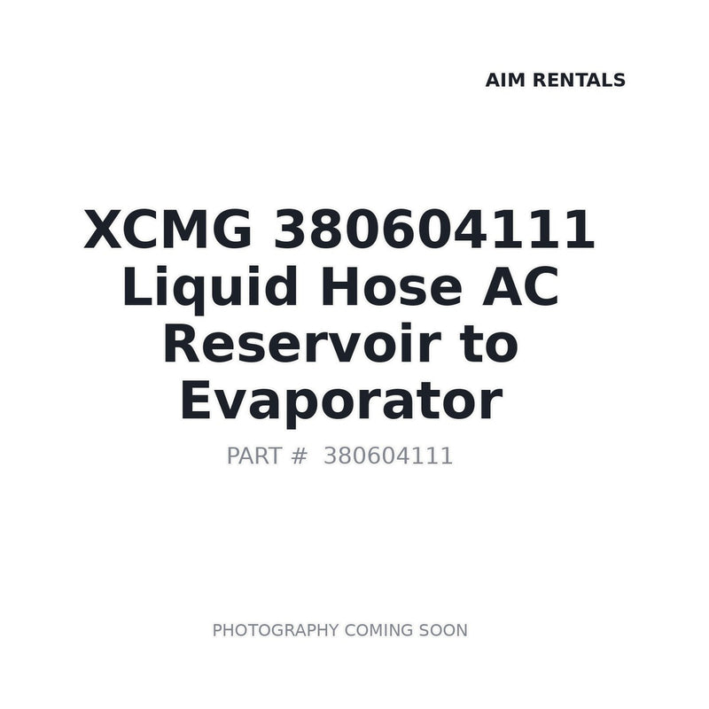 Genuine XCMG 380604111 A/C Liquid Hose for GR165 and GR215 Motor Grader