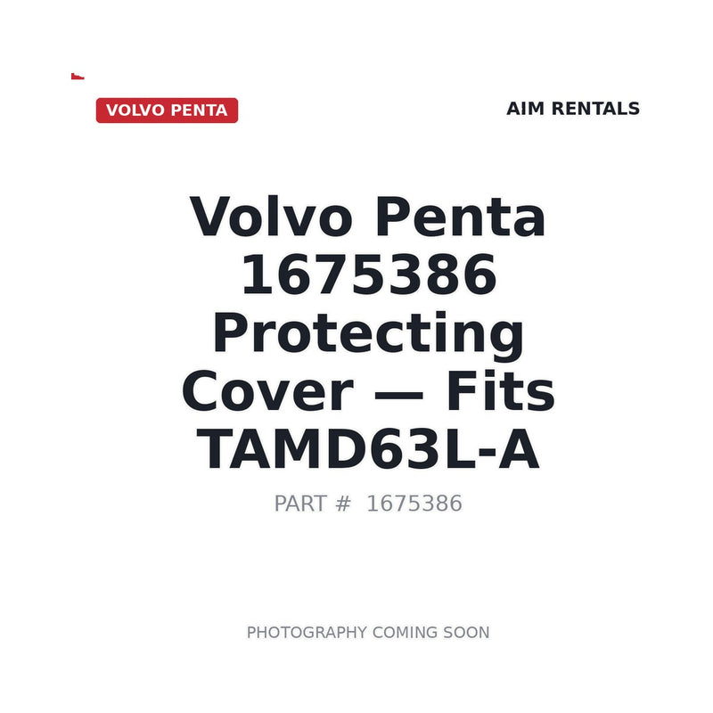 Volvo Penta 1675386 protecting cover for TAMD63L-A marine diesel engine